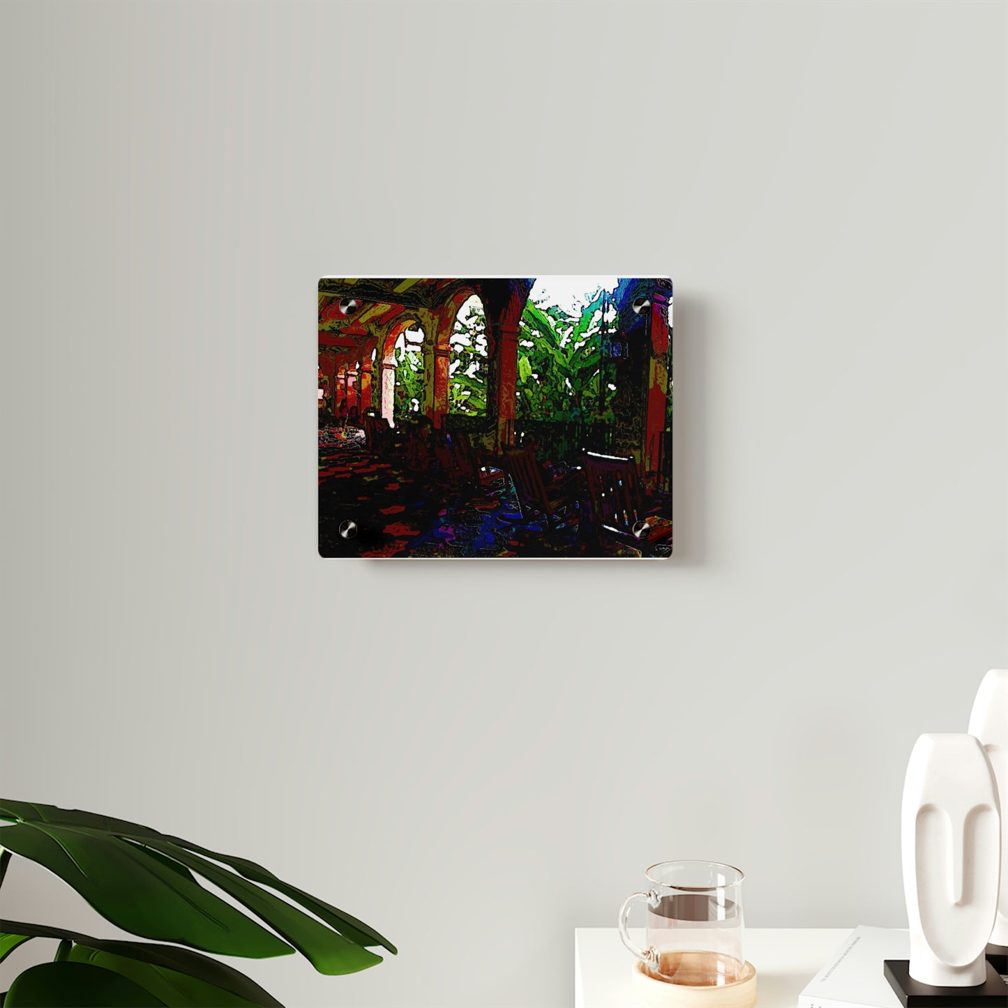 Acrylic Wall Art Panels ... Lanai & Rocking Chairs At: 'The Pink Palace' ... The Royal Hawai'ian ... Honolulu, HI ... '27Oct2014' ... Original Works ...