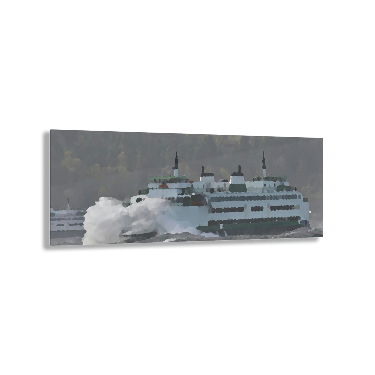Acrylic Prints ... WADOT Ferry Crossing ... "A Very Rough Day" ... Mulkiteo Route ... Family Archives ... Early 1990's' ... Original Works ...