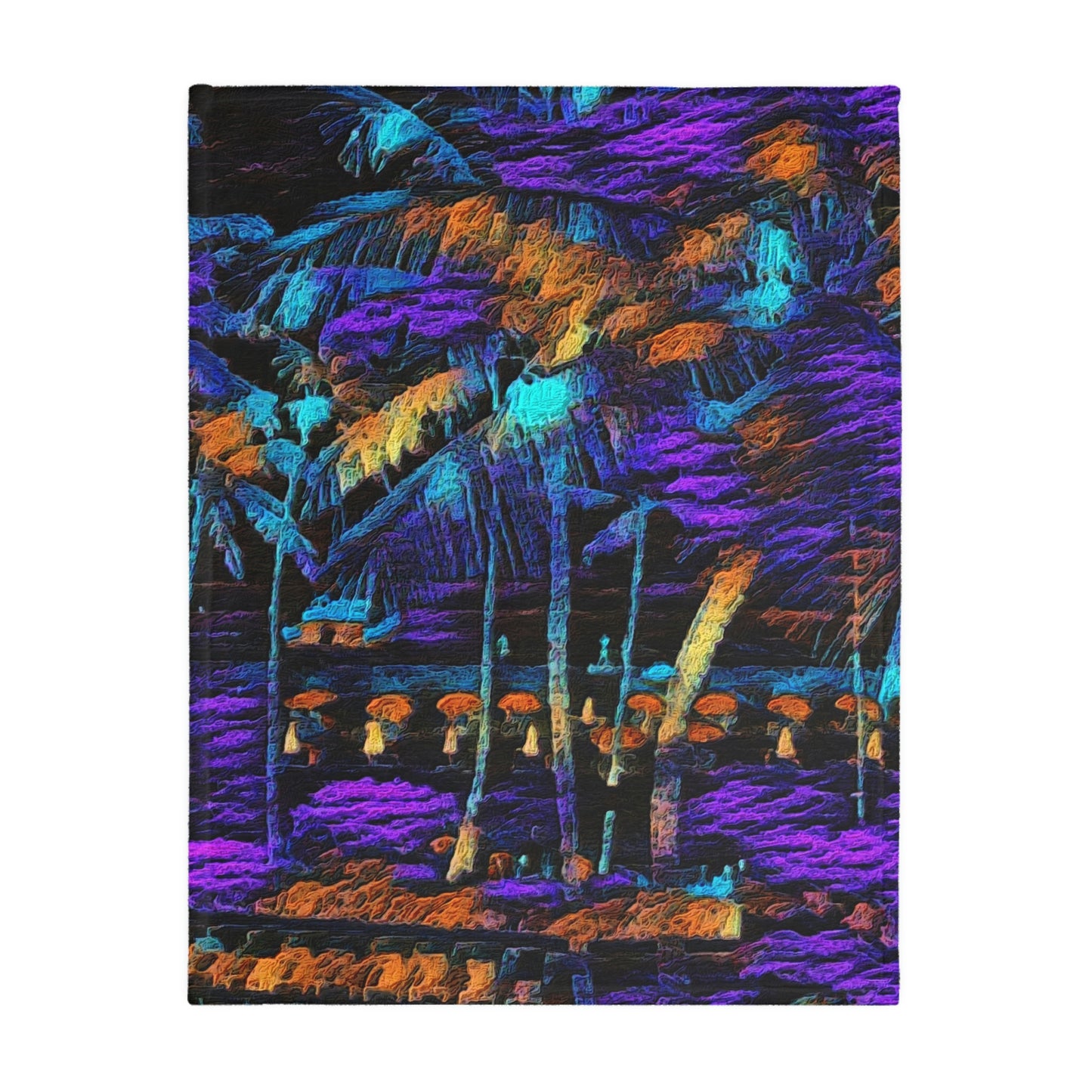 Velveteen Minky Blanket (Two-sided print) ... "The Royal Hawai'ian: Waikiki Beach_Beach" ... Honolulu, HI ... October 2014 (Halloween) ... Original Works ...
