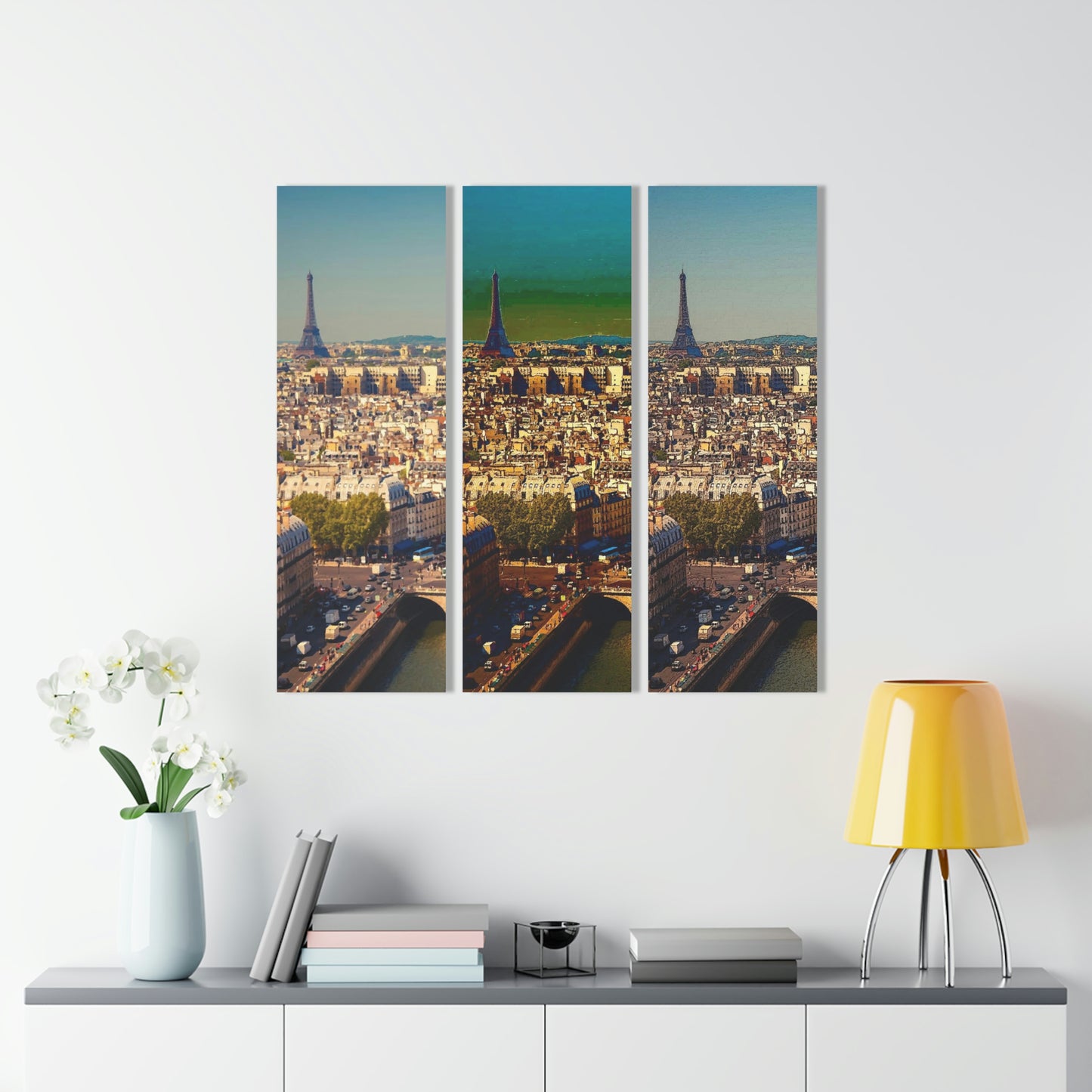 Acrylic Prints (Triptych) ... Au Paris ... "Along The River Seine" ... Barbara Joan Bonnel-Holt: 1972 ... Original Works ...