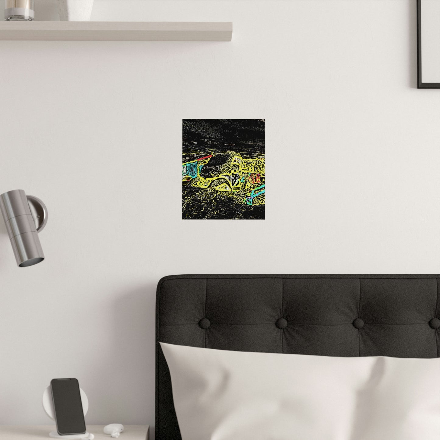 Satin Posters (210gsm) ... "Snow Vehicle In Snow Storm At-Rest" ... Circa 12Mar23 ... Central Idaho ... 18-Hours Rendering Time: Original Works ...