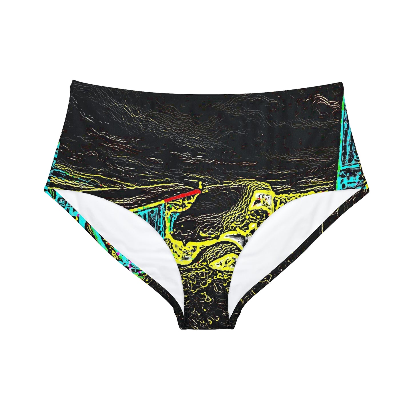 High-Waist Hipster Bikini Bottom (AOP) ... "Snow Vehicle In Snow Storm At-Rest" ... Circa 12Mar23 ... Central Idaho ... 18-Hours Rendering Time: Original Works ...