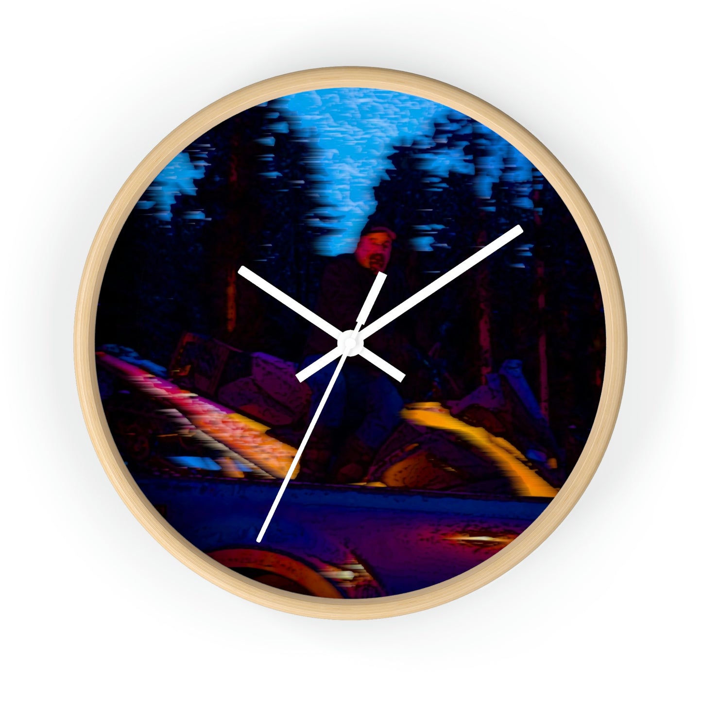 Wall clock ... Two Modes Of Winter Transportation ... "Which One To Drive Next?" ... Choices-Choices-Choices ... Circa 4Jan23 ... Original Works ...