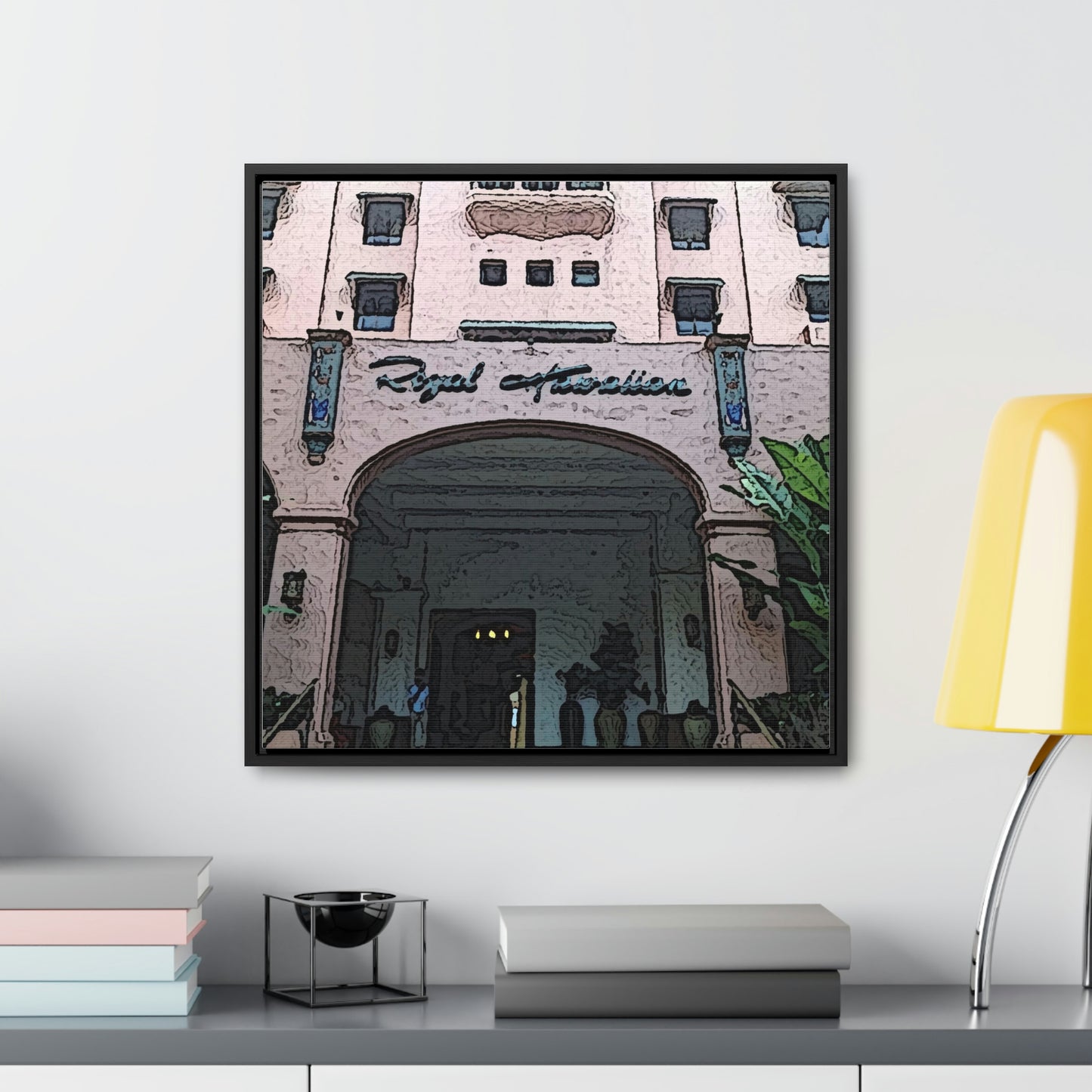 Gallery Canvas Wraps, Square Frame ...  "La Grande Entree" At: 'The Pink Palace' ... The Royal Hawai'ian ... Honolulu, HI ... '27Oct2014' ... Original Works ...