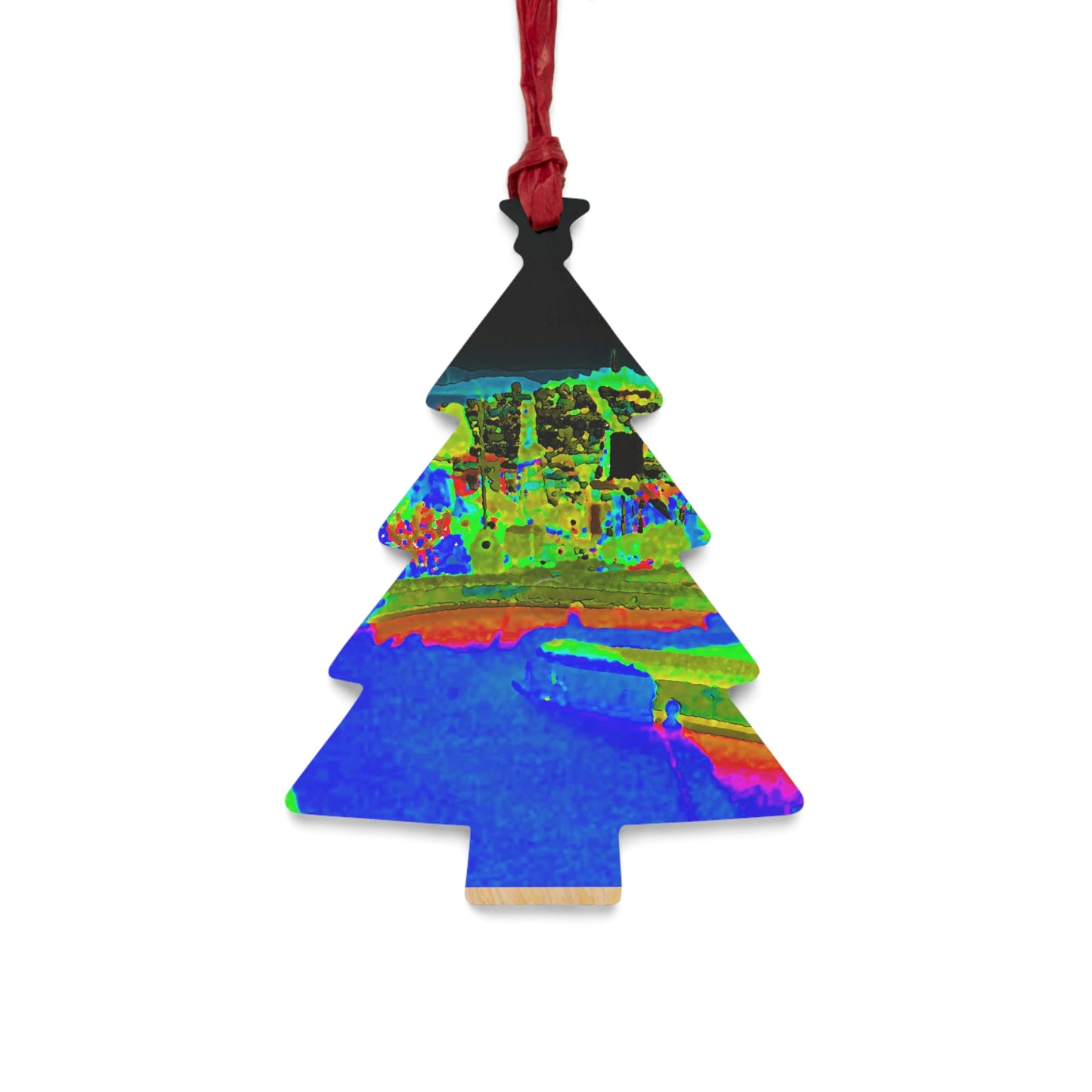 Wooden Ornaments ... "Lombard Street San Francisco, CA, USA" ... Family Archives 1970's ... Original Works ...