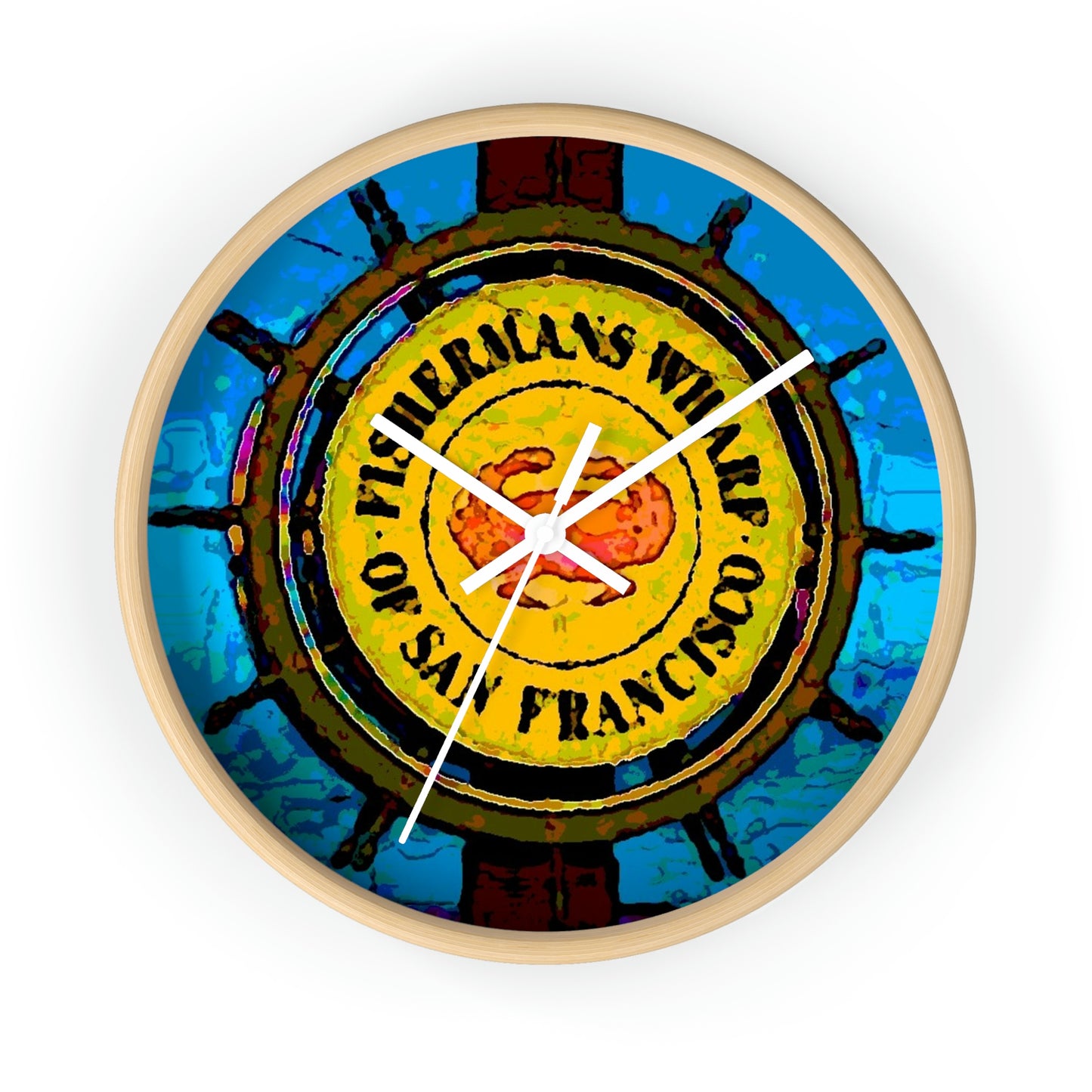 Wall clock ... "No.9 Fishermen's Grotto - Fishermen's Wharf, SF, California" ... Family Archives: 1970's ... Original Works ...