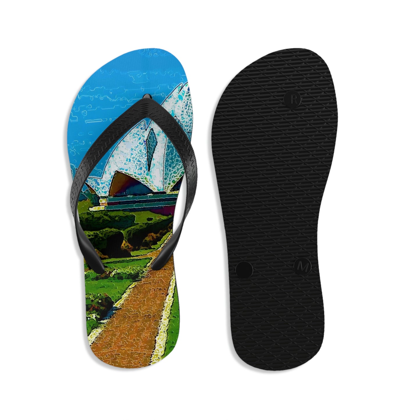 Unisex Flip-Flops ... 'Bahai'i House-Of-Worship' ... "Lotus Temple: Delhi, India, 2008" ... Original Works ...