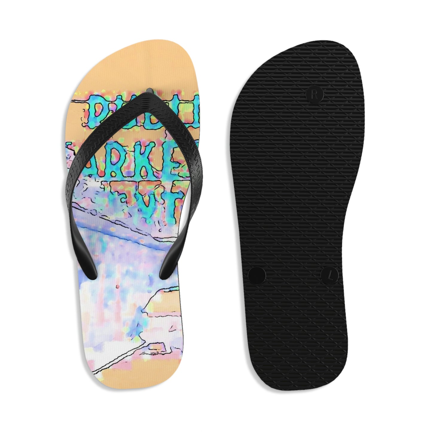 Unisex Flip-Flops .. Walk-In-Style: At The Market ... At The Beach ... Off Your Board ... In The Shower ... "Wherever & Everywhere ..." Wear-Em On Your Harley ..."