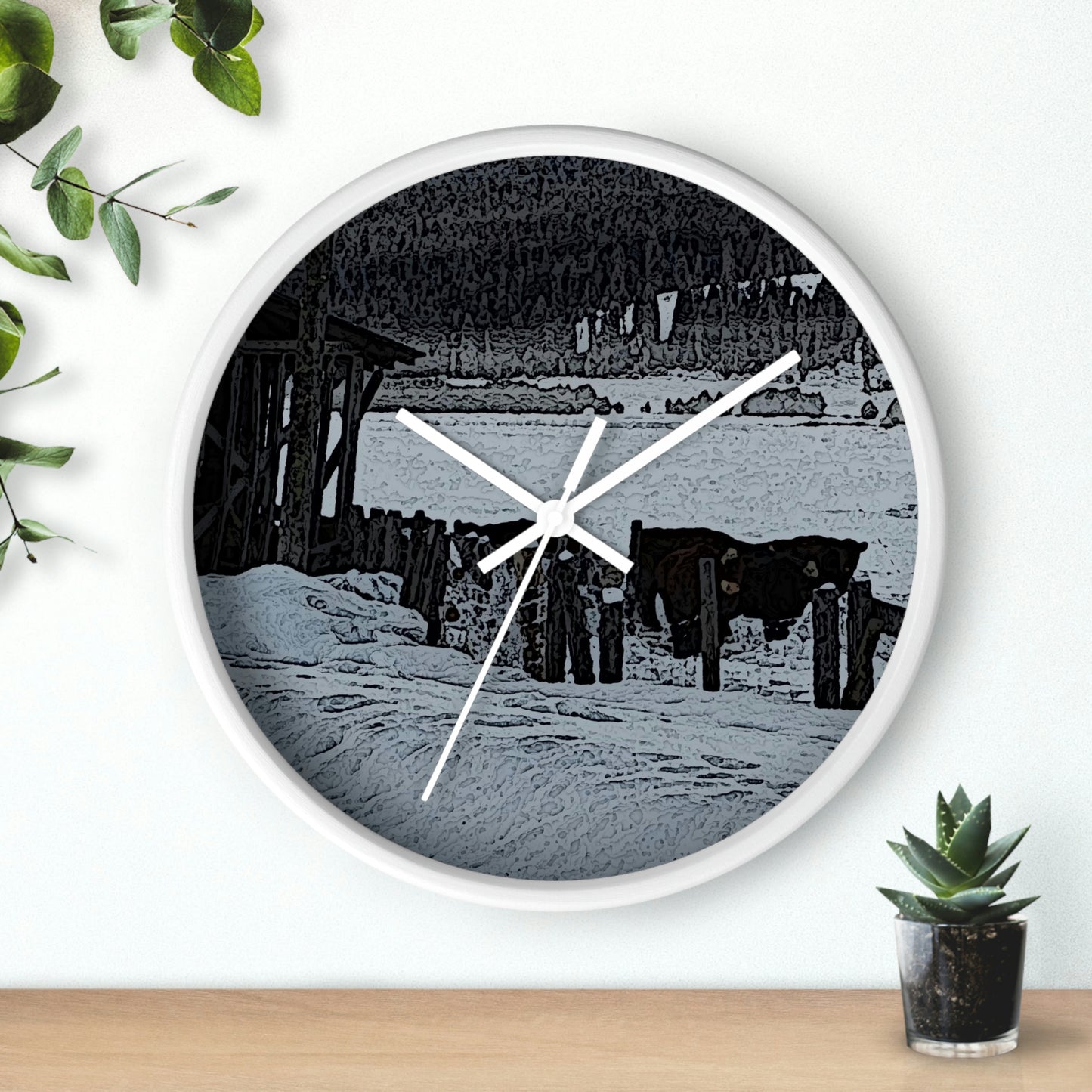 Wall clock ... A Quiet Morning ... "Along The Red River & Nature Preserve Plateau" ... Jan23 ... Original Works ...
