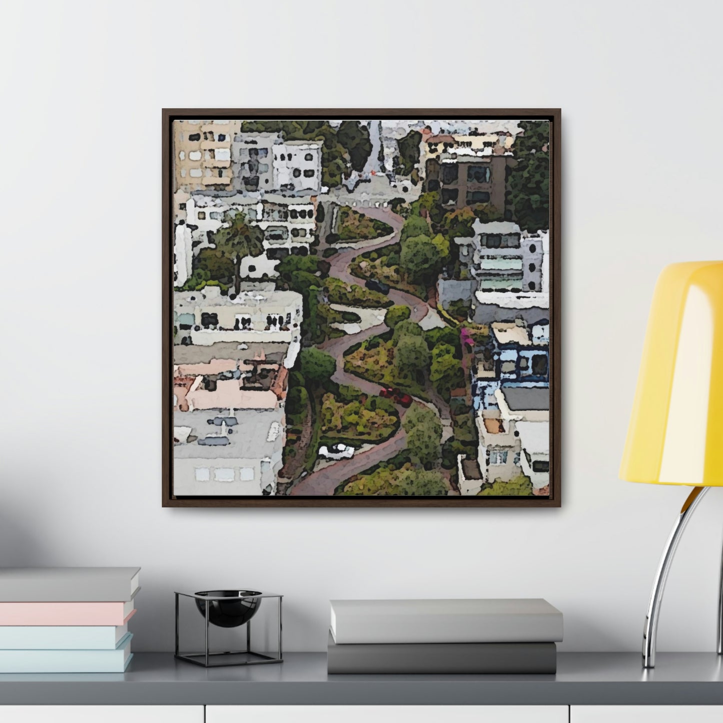 Gallery Canvas Wraps, Square Frame ... A Crazy Street ... 'Eight Winding Curve-Switchbacks' ... "Lombard Street, San Francisco, CA' ... Family Archives: 1970's ... Original Works ...