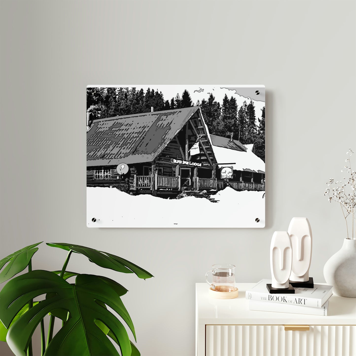 Acrylic Wall Art Panels ... A Beautiful Lodge & Back-Country Outfitter In A Mountain Town ... 'Dixie, Idaho, November 2022' ... Original Works ...