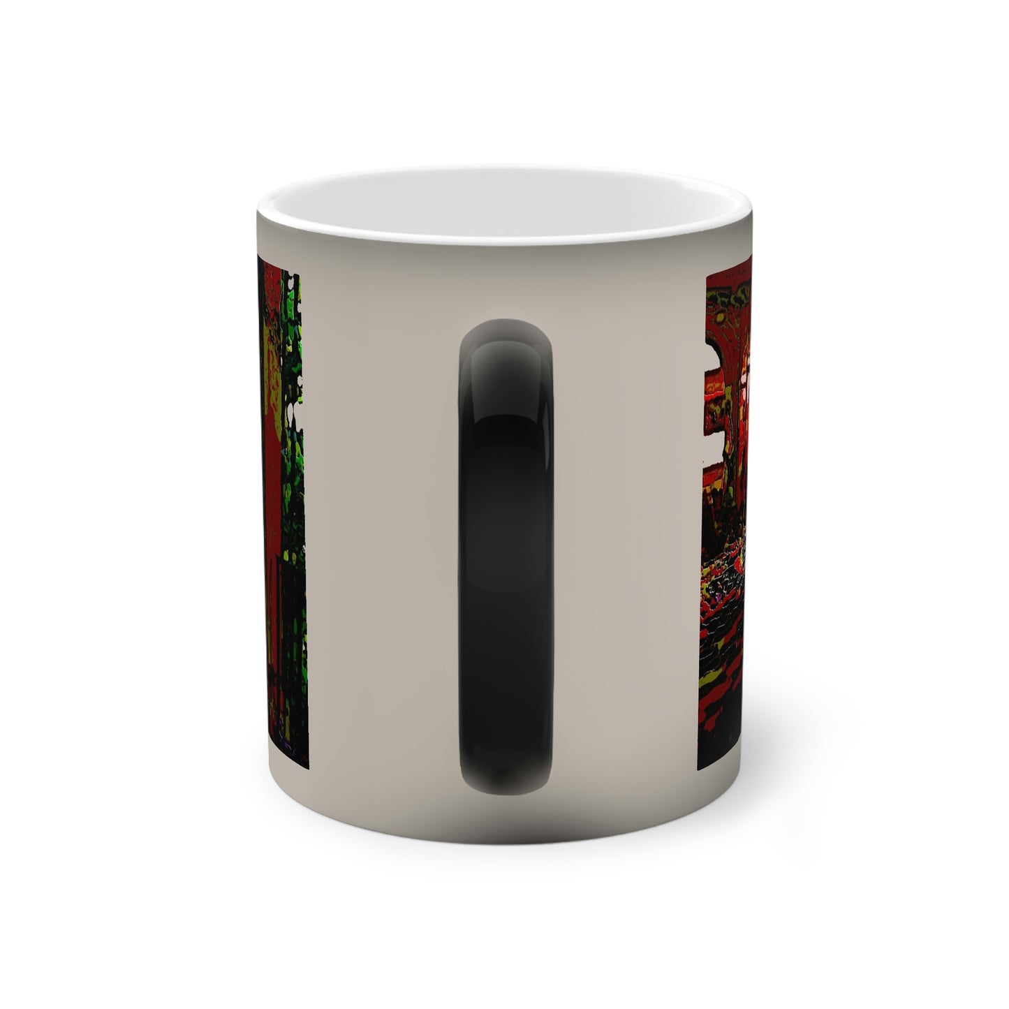 Color-Changing Mug, 11oz ...  Lanai & Rocking Chairs At: 'The Pink Palace' ... The Royal Hawai'ian ... Honolulu, HI ... '27Oct2014' ... Original Works ...