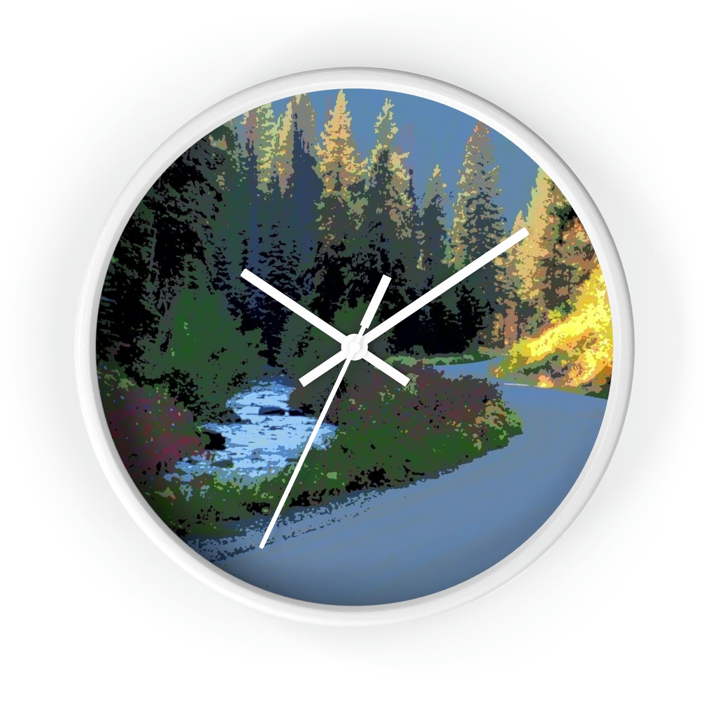 Wall clock ... The Road ... The River ... "Which Paralles The Curvilinear Nature Of-The-Other?" ... Red River, Idaho