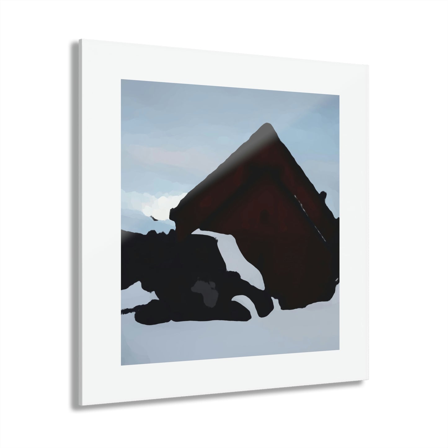 Acrylic Prints (French Cleat Hanging) ... After An Intense Snow Storm ... 'Digging Out' ... A Vehicle & Cabin "In The Mountains" ... March 2023 ... Original Works ...