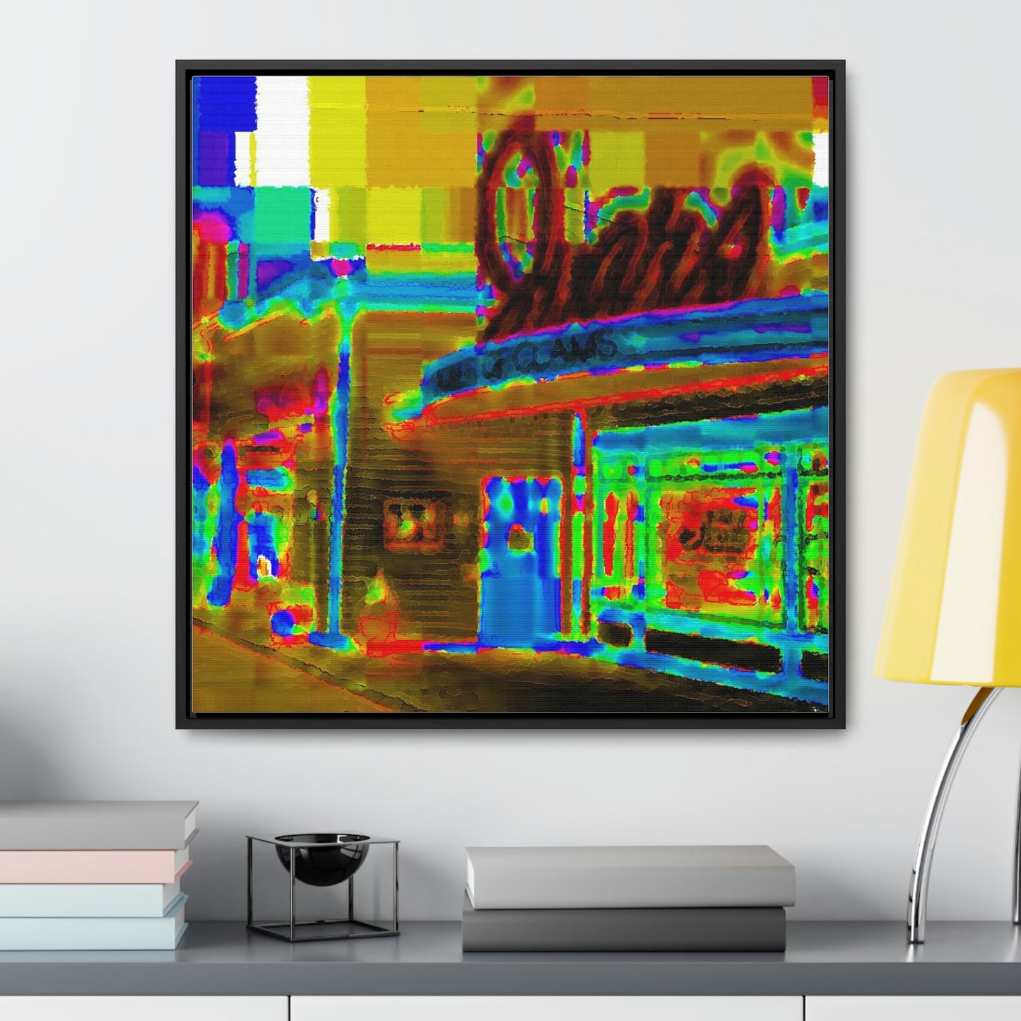 Gallery Canvas Wraps, Square Frame ...  In-A-Hurry & Stressed? ... Remember: Keep "Clam" ... Clam_Happy ...  'Ivars: Seattle Waterfront' ... Personal Archives ... Original Works ...