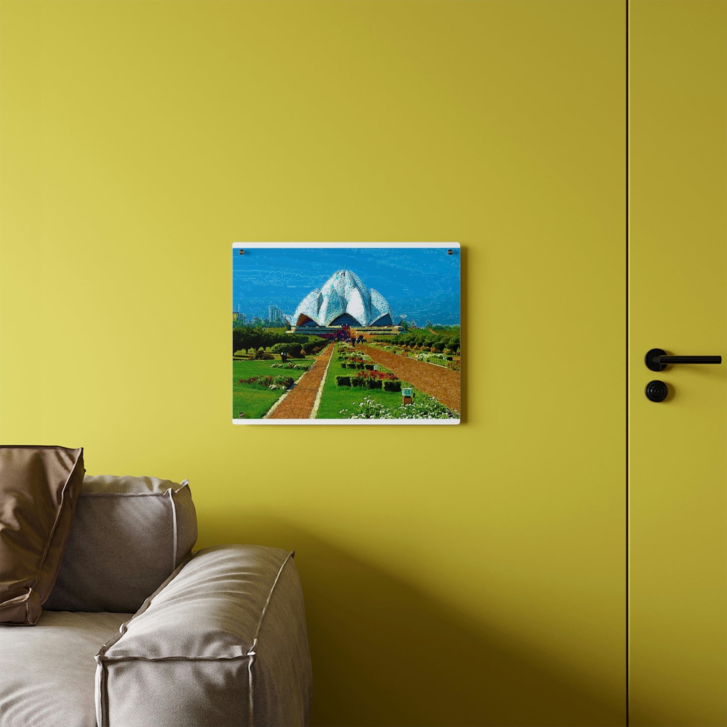 Acrylic Wall Art Panels ... 'Bahai'i House-Of-Worship' ... "Lotus Temple: Delhi, India, 2008" ... Original Works ...