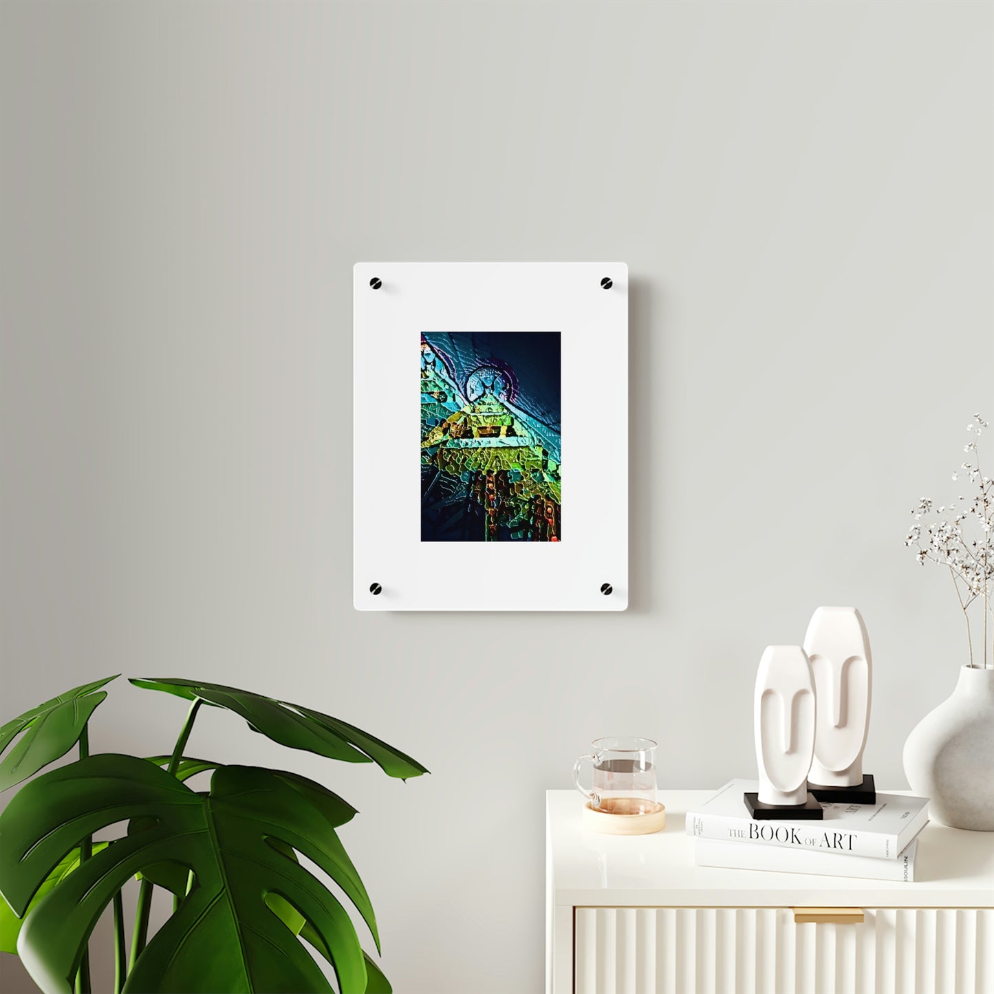 Acrylic Wall Art Panels ... "Seattle's World Fair" ... Below Space Needle 'Looking Up' ... On A Very Rainy Morning (Father's Family Photo). ... Original ...
