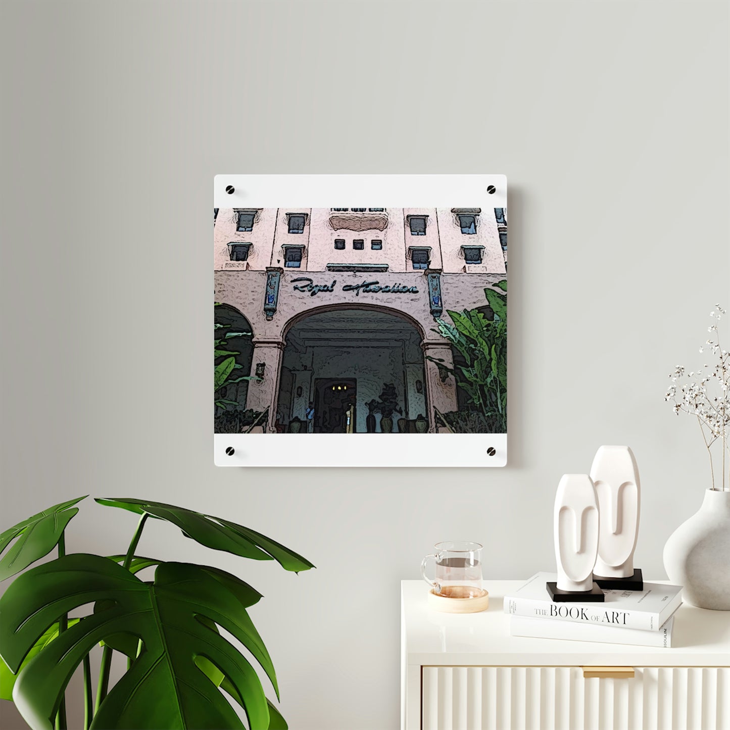 Acrylic Wall Art Panels ...  "La Grande Entree" At: 'The Pink Palace' ... The Royal Hawai'ian ... Honolulu, HI ... '27Oct2014' ... Original Works ...