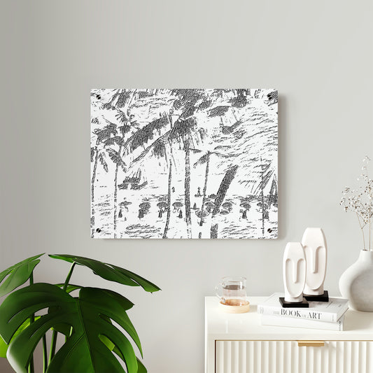 Acrylic Wall Art Panels ... "The Royal Hawai'ian: Waikiki Beach_Beach" ... Honolulu, HI ... Ocotber 2014 (Halloween) ... Original Works ...
