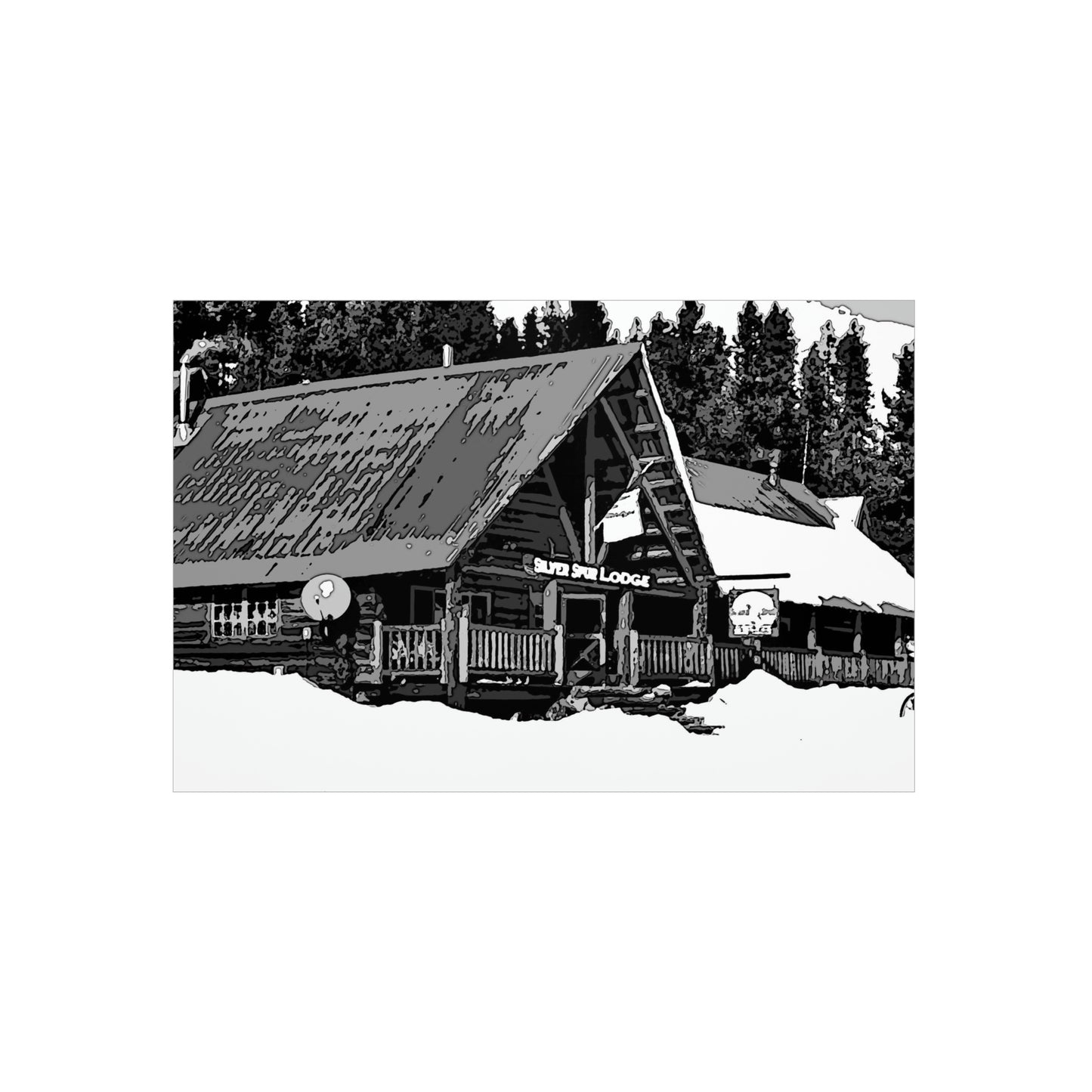 Foam Board ... A Beautiful Lodge & Back-Country Outfitter In A Mountain Town ... 'Dixie, Idaho, November 2022' ... Original Works ...