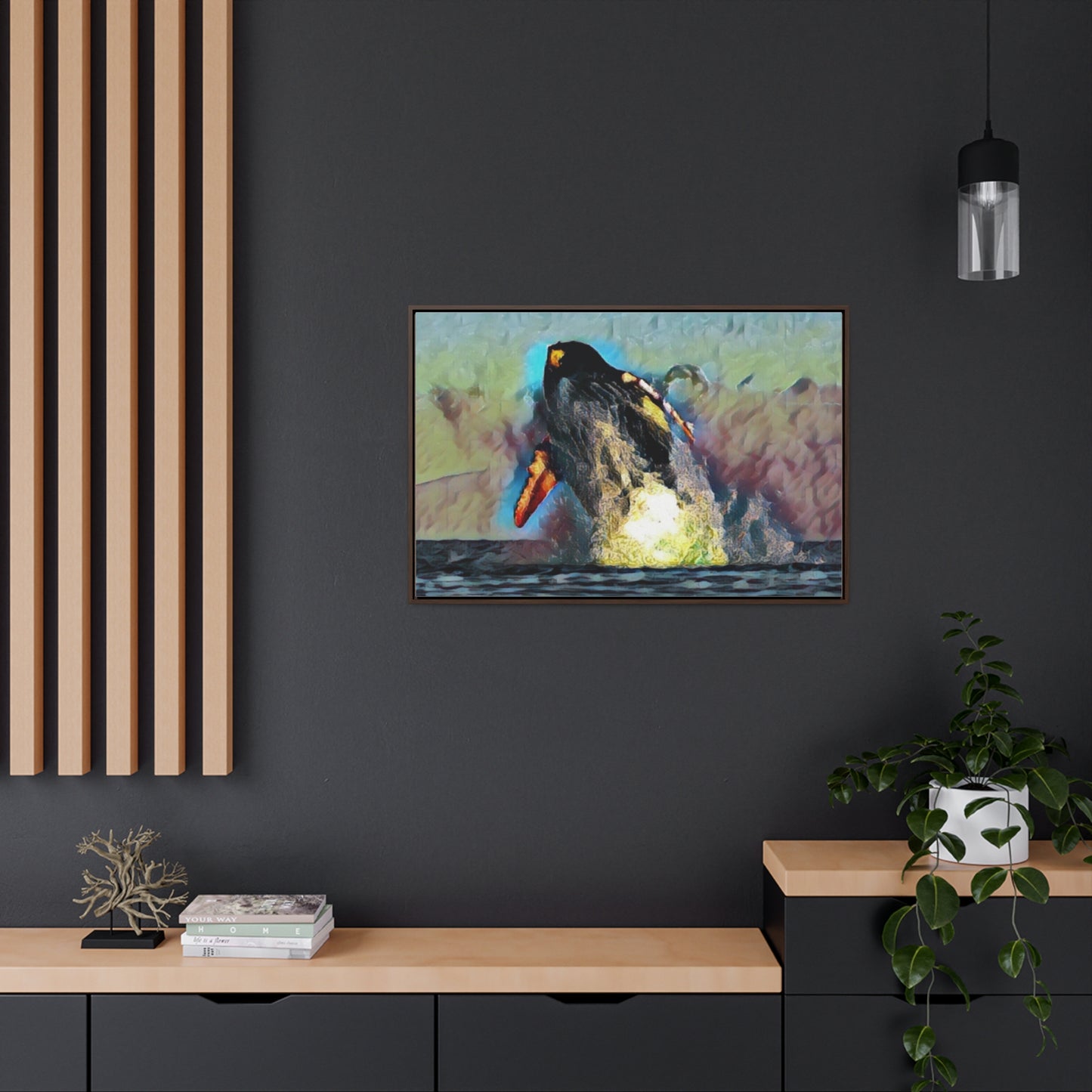 Gallery Canvas Wraps, Horizontal Frame ... An Extraordinary Humpback Breach ... 'With Explosive Energy' ... Family Archives (KPH) ... Circa: 21st Century. Maui, HI ... Original Works ...