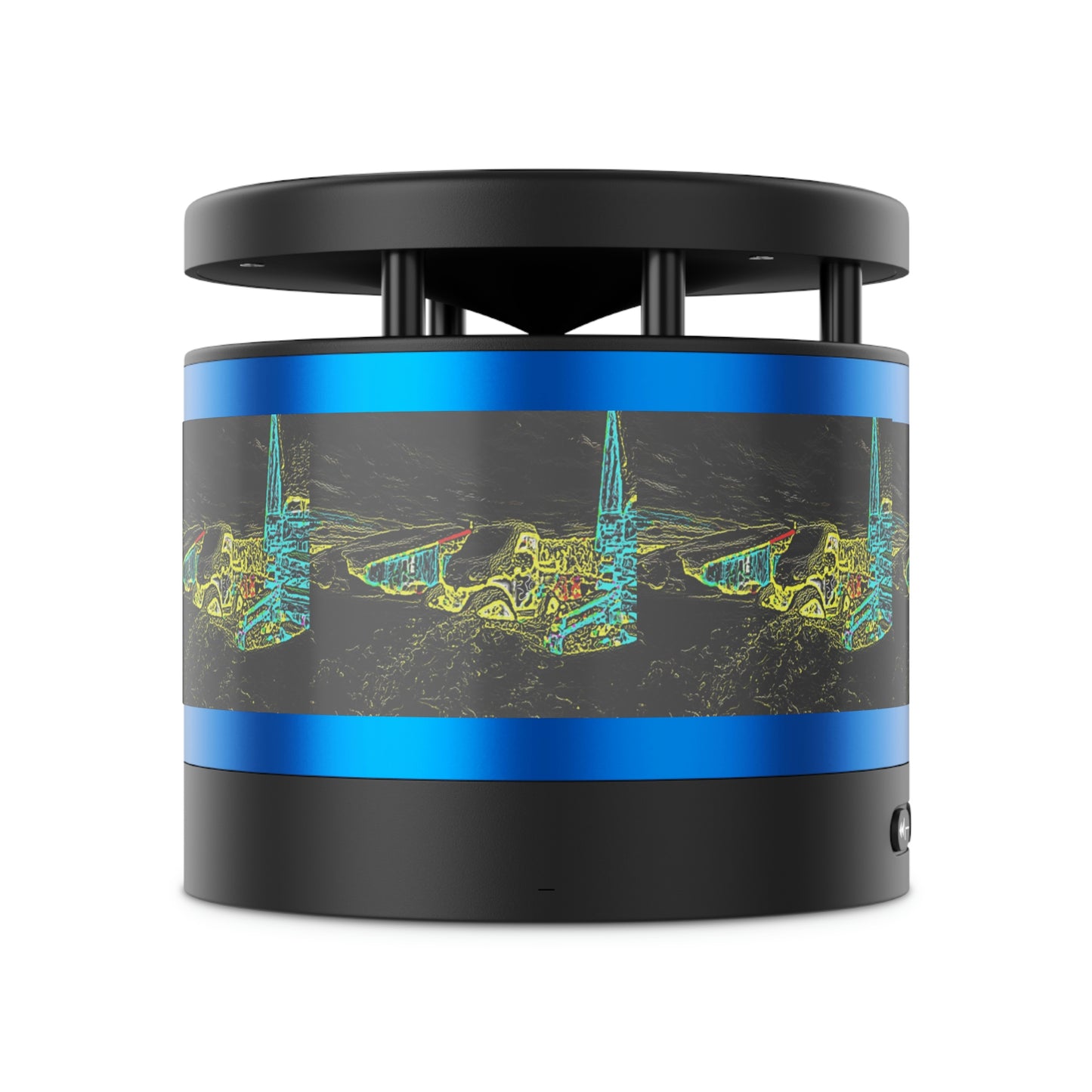 Metal Bluetooth Speaker and Wireless Charging Pad ... "Snow Vehicle In Snow Storm At-Rest" ... Circa 12Mar23 ... Central Idaho ... 18-Hours Rendering Time: Original Works ...
