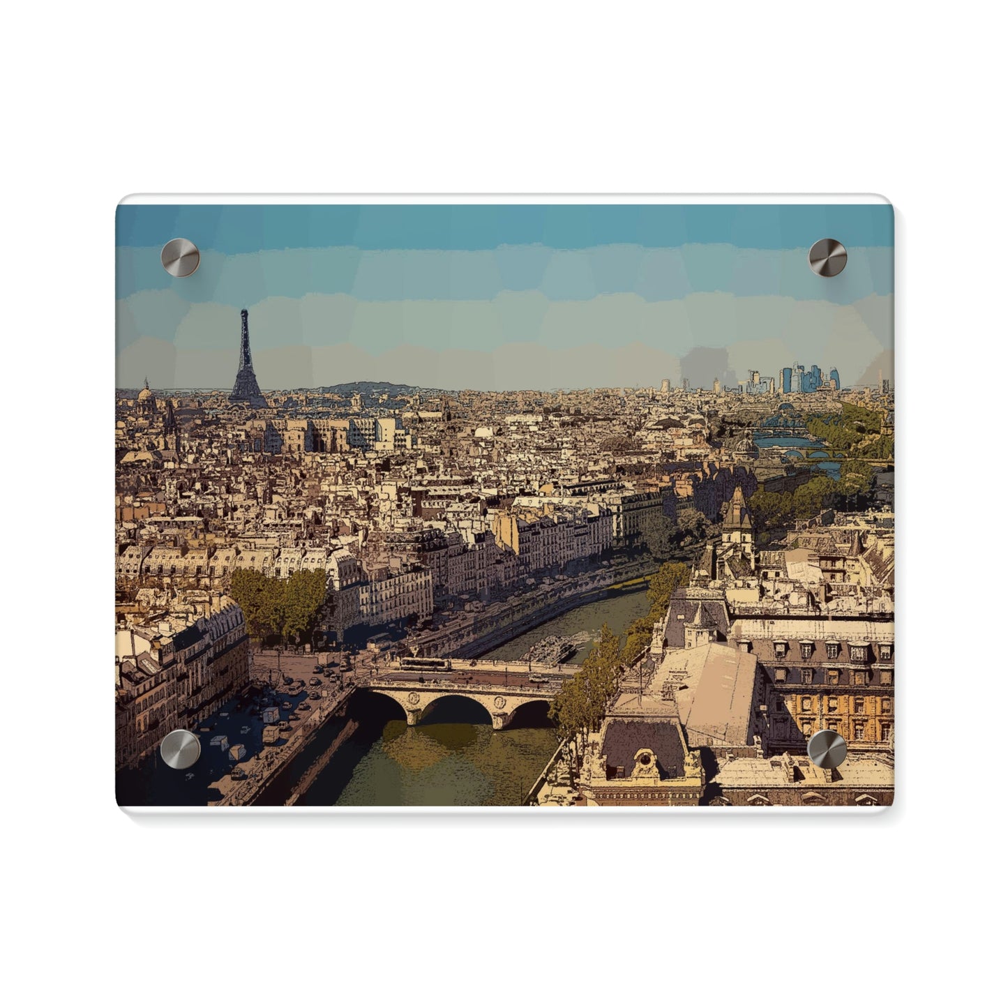 Acrylic Wall Art Panels ... Au Paris ... "Along The River Seine" ... Barbara Joan Bonnel-Holt: 1972 ... Original Works ...