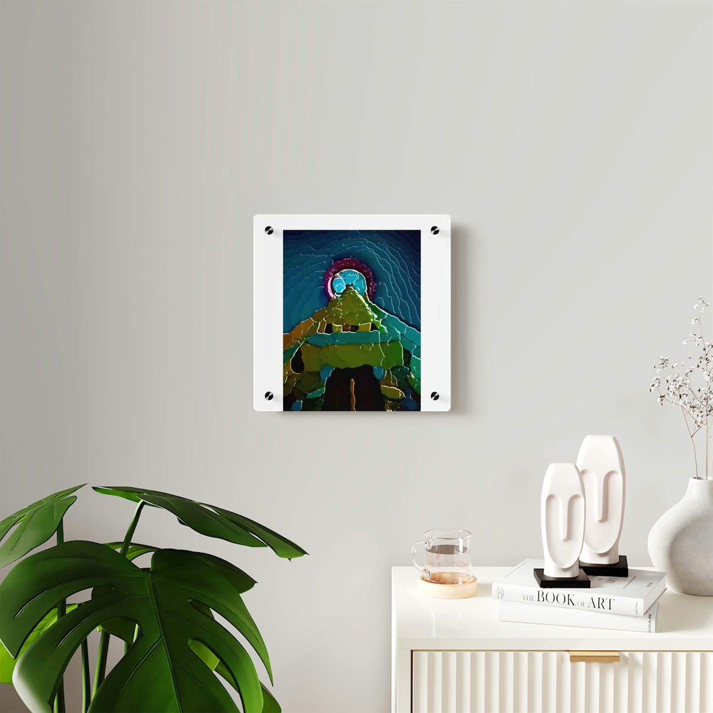Acrylic Wall Art Panels ... "Seattle's World Fair" ... Below Space Needle 'Looking Up' ... On A Very Rainy Morning (Father's Family Photo). ... Original ...