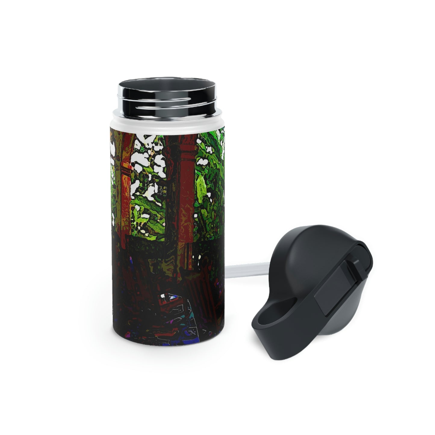 Stainless Steel Water Bottle, Standard Lid ... Lanai & Rocking Chairs At: 'The Pink Palace' ... The Royal Hawai'ian ... Honolulu, HI ... '27Oct2014' ... Original Works ...