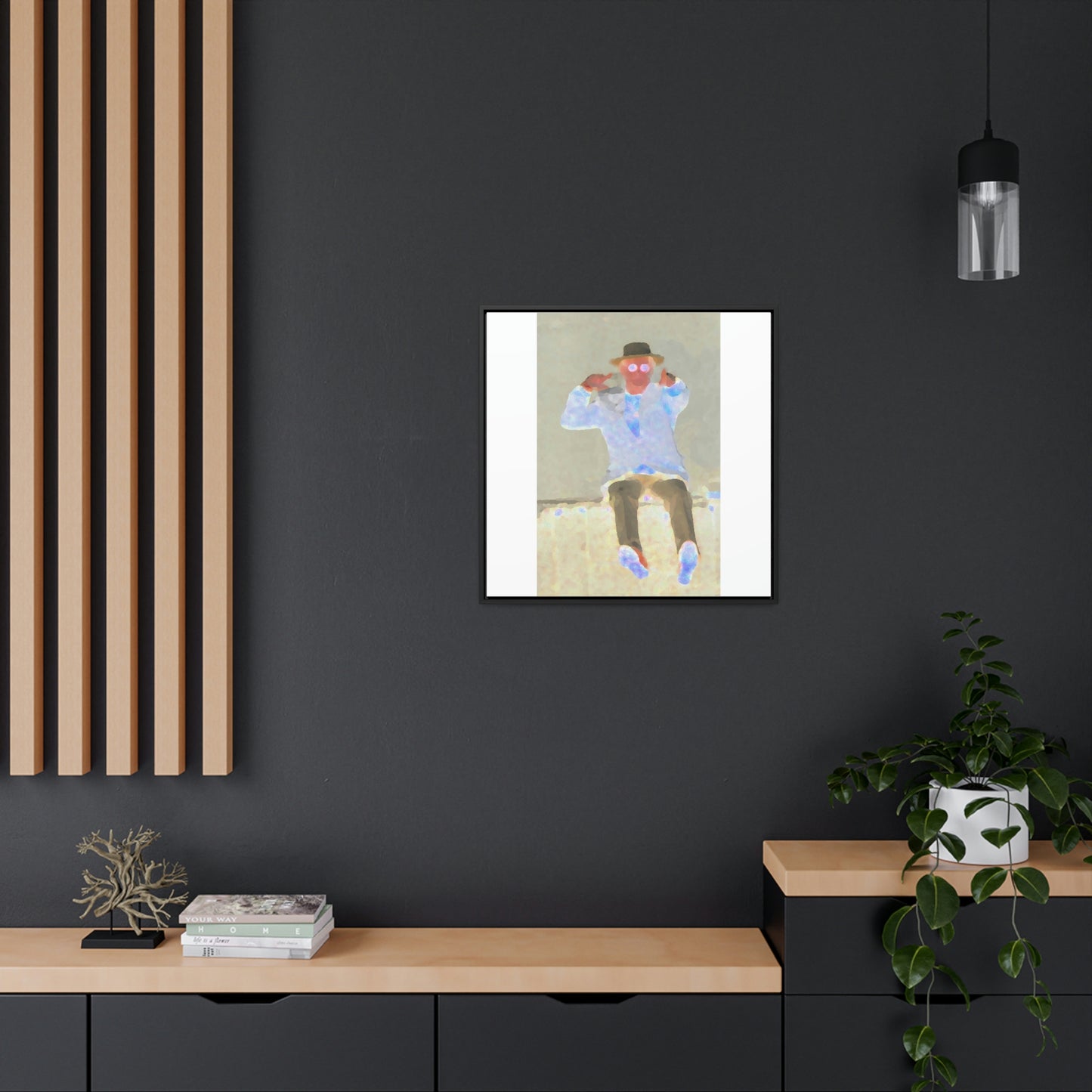 Gallery Canvas Wraps, Square Frame ... "Here's To You Friends & Associates" ... Geting-Er-Done ... Idaho / Washington Border (Lewiston, ID - Clarkston, WA) ... Original Works: Rendering Time: 8 Hours ...