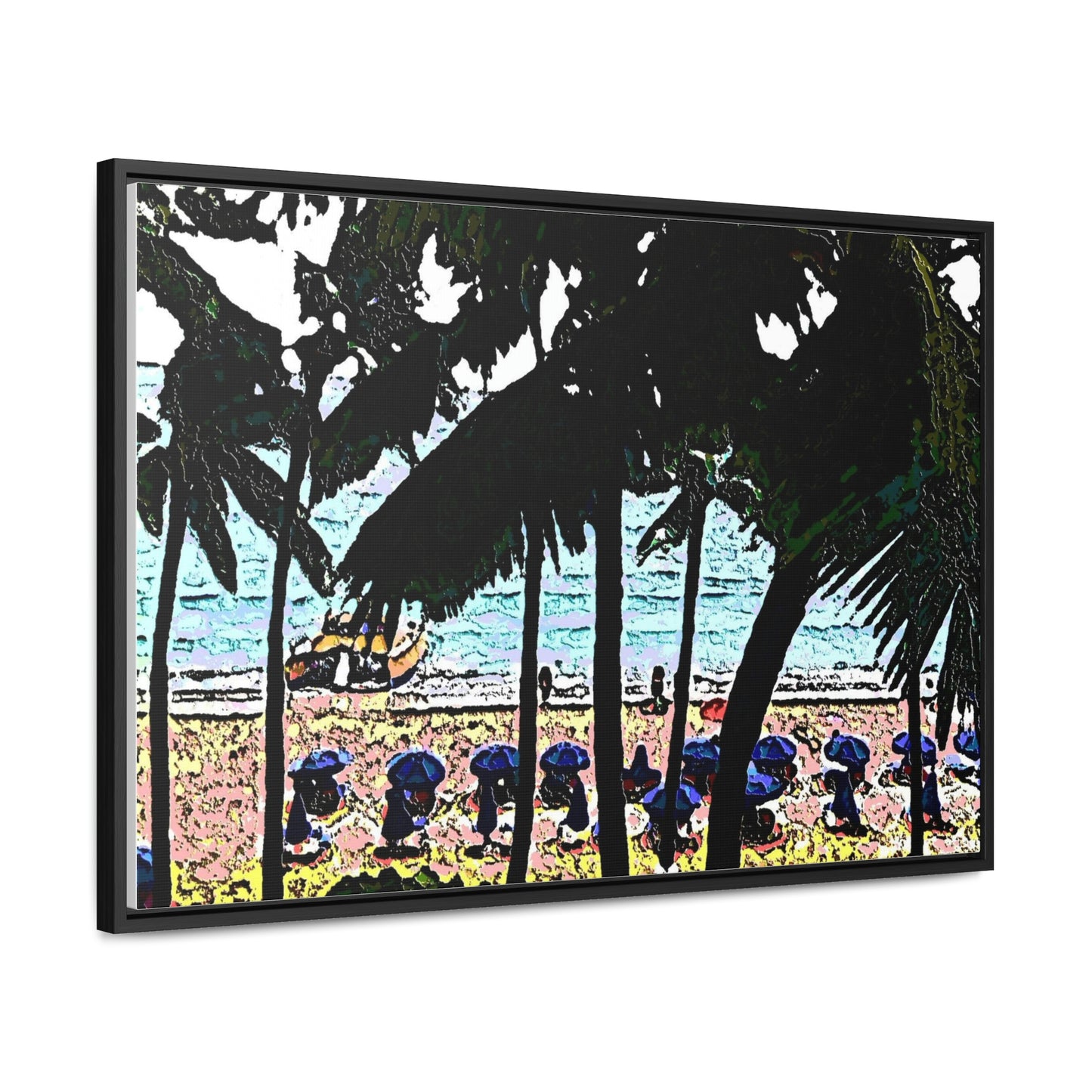 Gallery Canvas Wraps, Horizontal Frame ... "A Beautiful Beach Amongst The Palms" ... The Outrigger Waikiki, Honolulu, Oahu ... Original Works ...