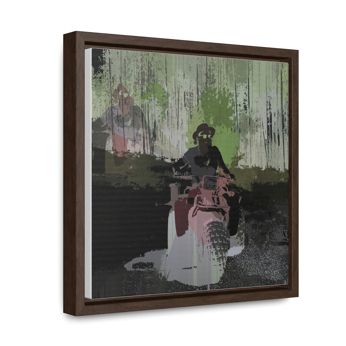 Gallery Canvas Wraps, Square Frame ...  3-Wheeln' N' Groovin The Mountain Roads ... Central Idaho ... Original Works ...