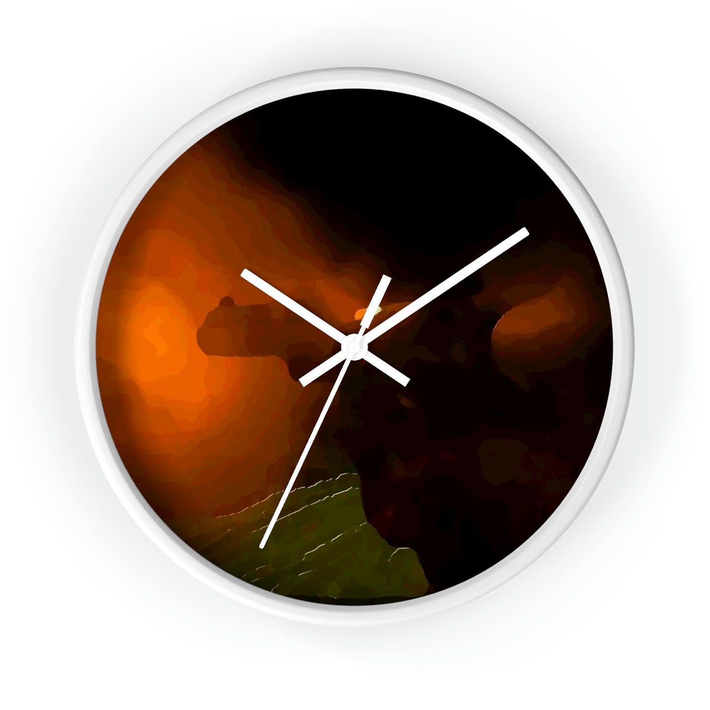 Wall clock ... Ruger .357 Magnum Early-Morning-Target-Practice ... 'Circa April 2022' ... Original Works ...