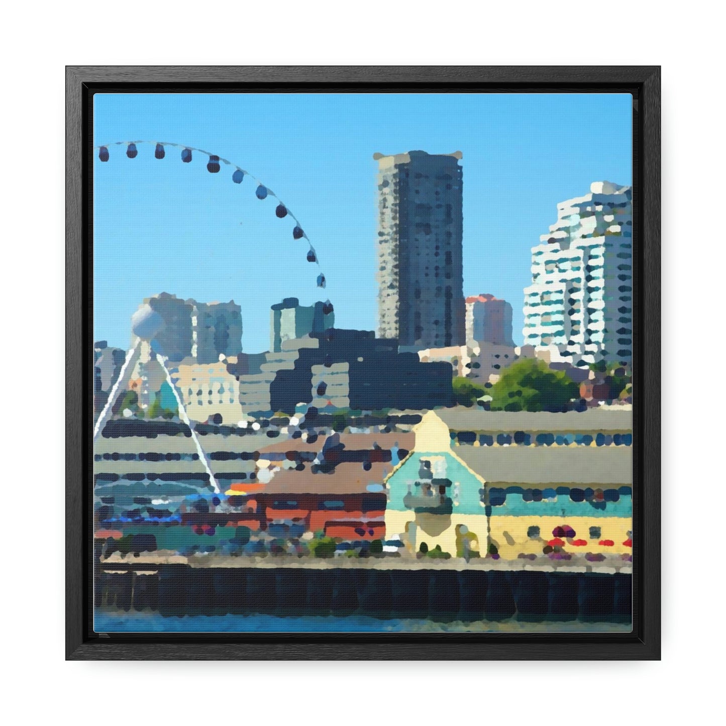 Gallery Canvas Wraps, Square Frame ... That Classic Wheel ... 'Seattle's Wheel' ... & Old Classic Waterside Vendors ...  'Family Archives' ... Original Works ...