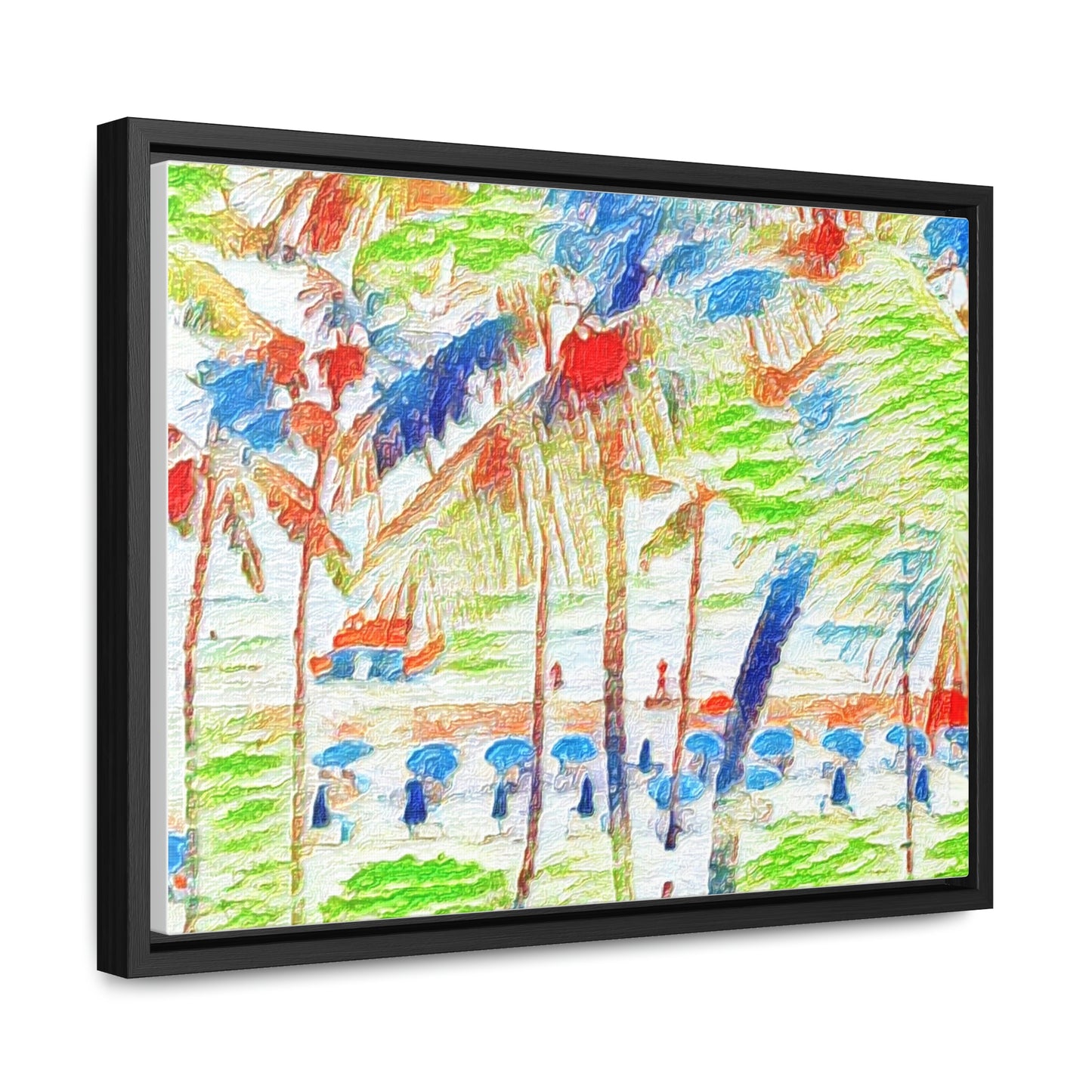 Gallery Canvas Wraps, Horizontal Frame ... "The Royal Hawai'ian: Waikiki Beach_Beach" ... Honolulu, HI ... Ocotber 2014 (Halloween) ... Original Works ...