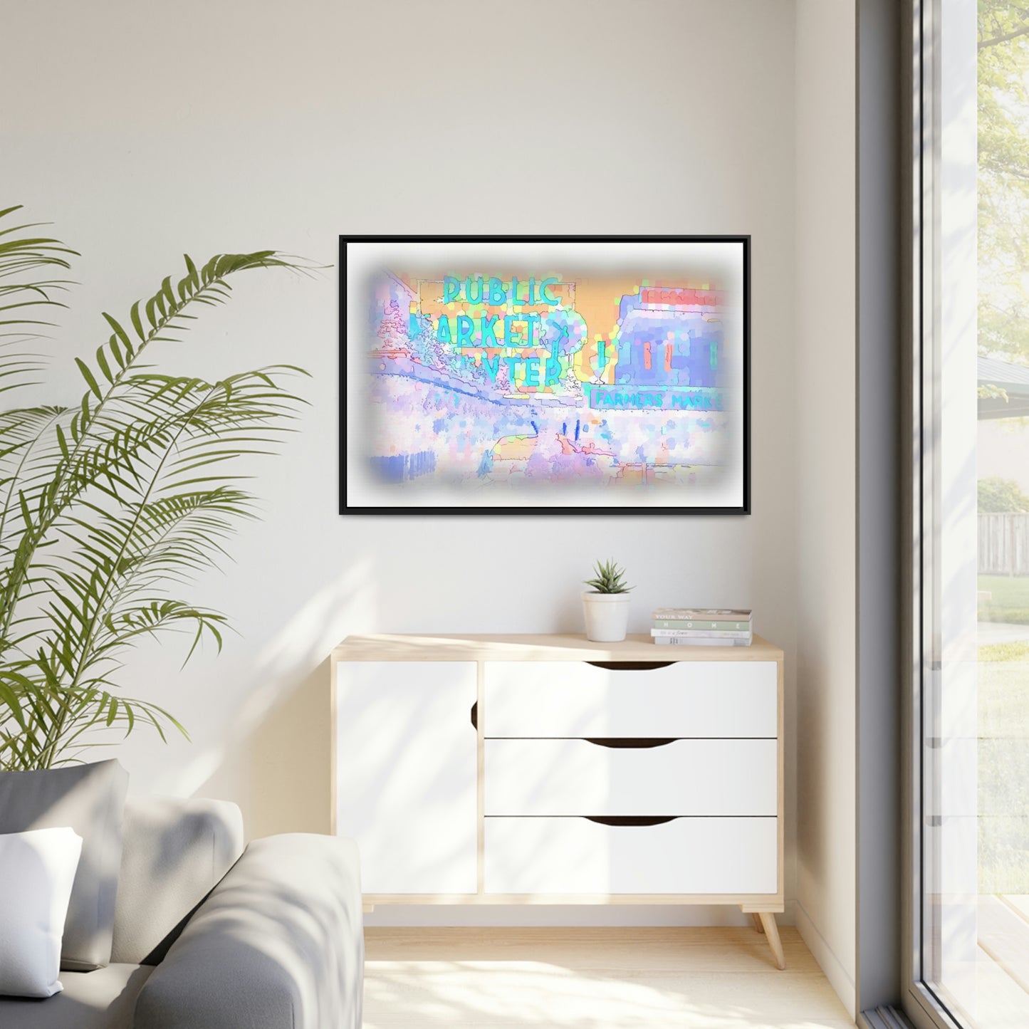 Matte Canvas, Black Frame ... PPM: Pike Place Market ... Original Work ... Winter 2022 ...