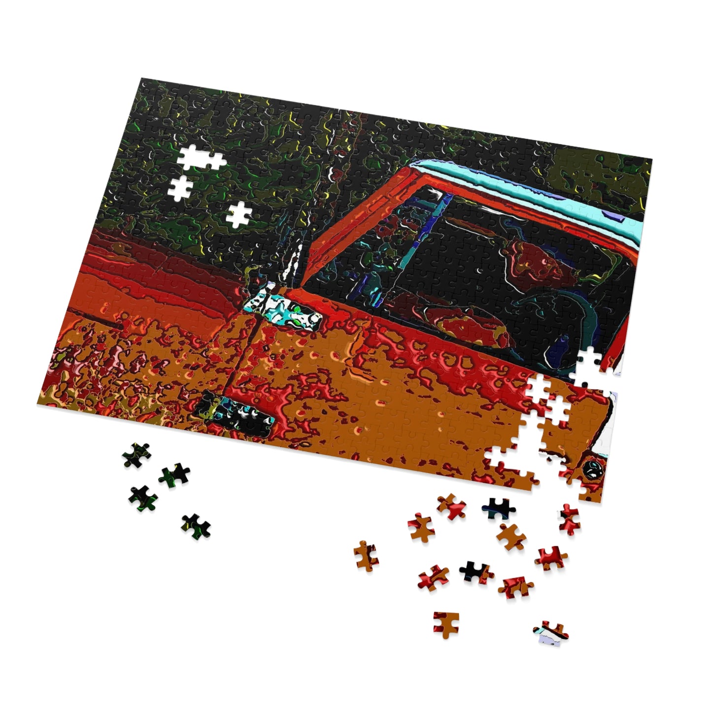 Jigsaw Puzzle (30, 110, 252, 500,1000-Piece) ... How-To-Drive-Idaho's-Mountain_Roads ... "Like A Professional'" ... "Truckin' Like The Doo-Dah-Man" ...