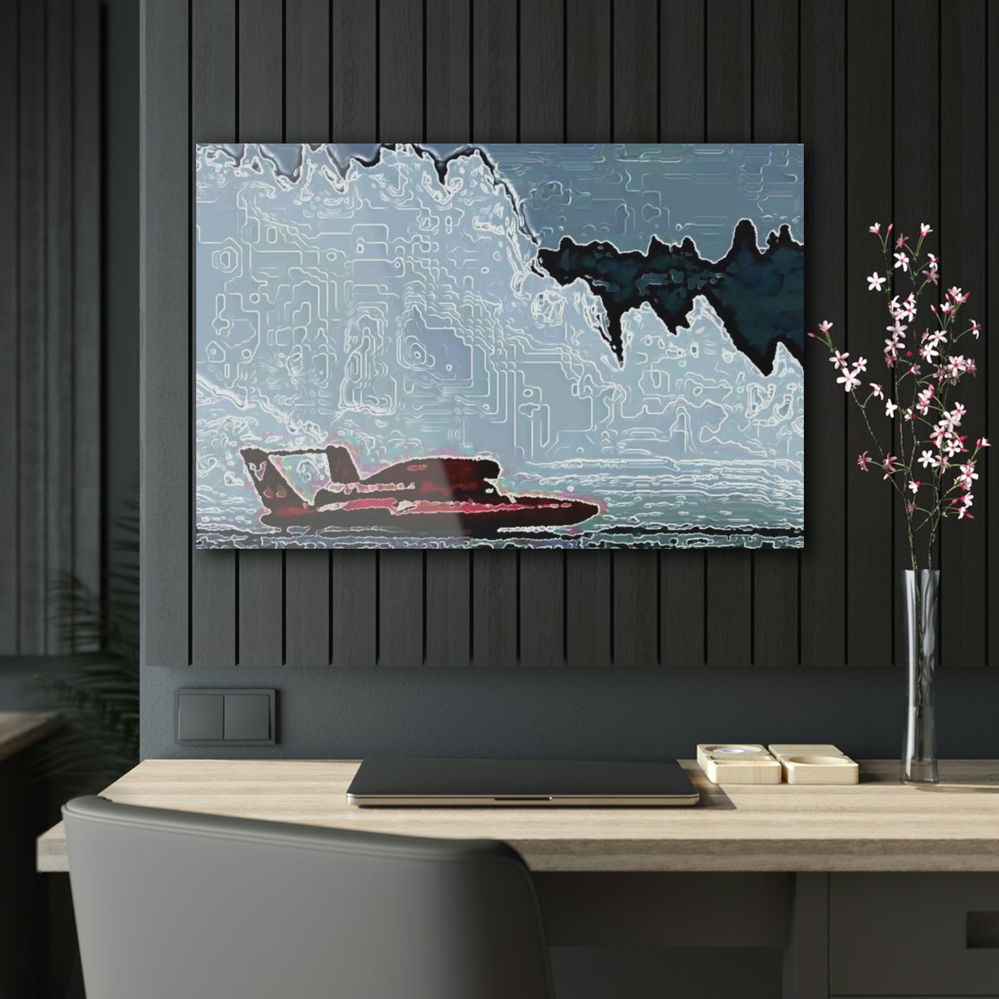 Acrylic Prints ... Seattle Columbia Cup On Lake Washington ... "Dave Wilcox Heads For The Win" ... Associate Gift-Photo ... Original Works ...