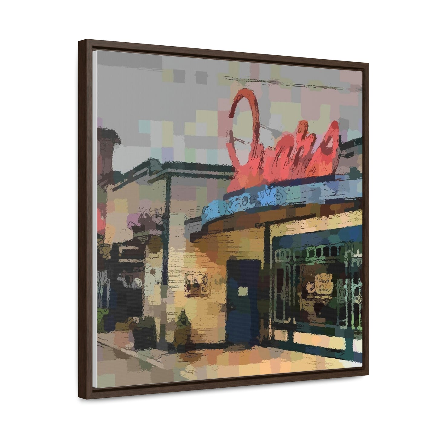 Gallery Canvas Wraps, Square Frame ...  In-A-Hurry & Stressed? ... Remember: Keep "Clam" ... Clam_Happy ...  'Ivars: Seattle Waterfront' ... Personal Archives ... Original Works ...