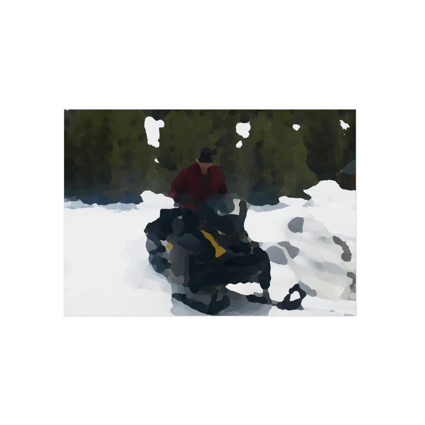 Aluminum Composite Panels ... "Snowmobiling A Mountain Paradise" ... Circa April 2021 ... Original Works ... (Full_Spectrum_Oilification ... )