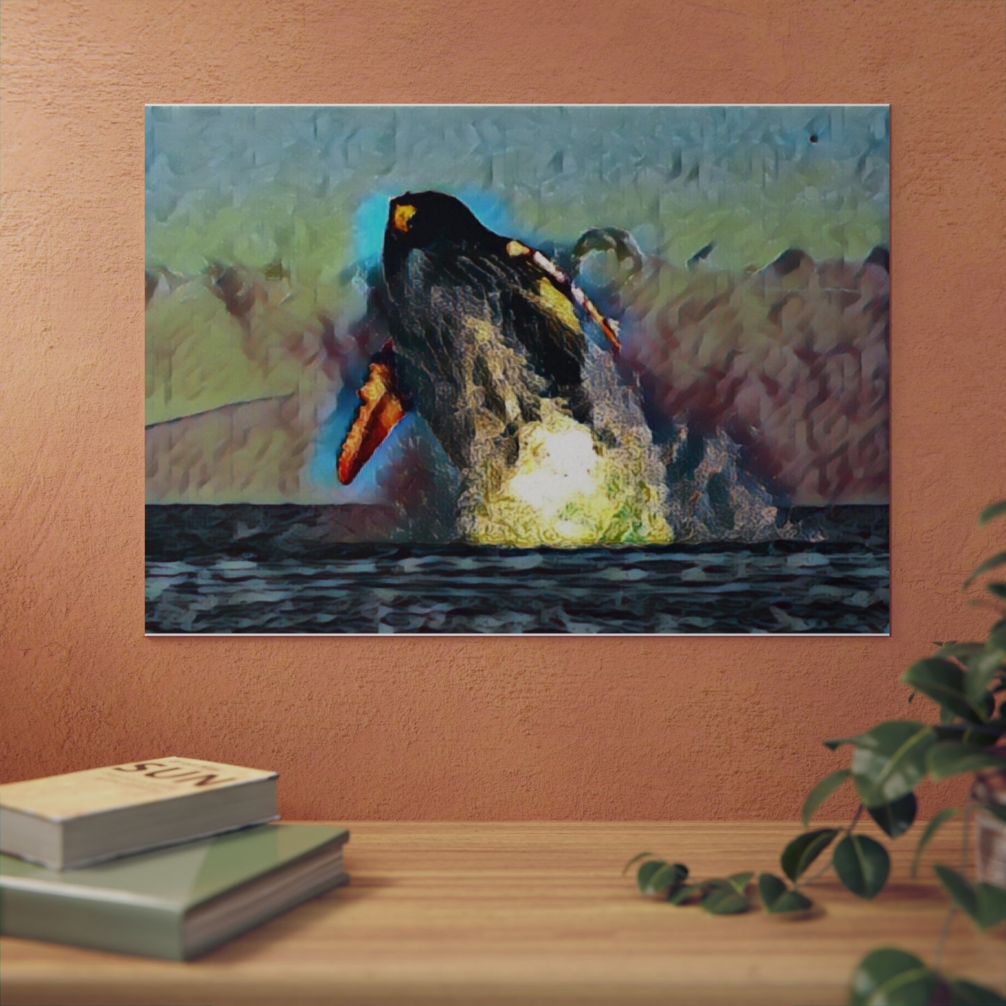 Aluminum Composite Panels ... An Extraordinary Humpback Breach ... 'With Explosive Energy' ... Family Archives (KPH) ... Circa: 21st Century. Maui, HI ... Original Works ...