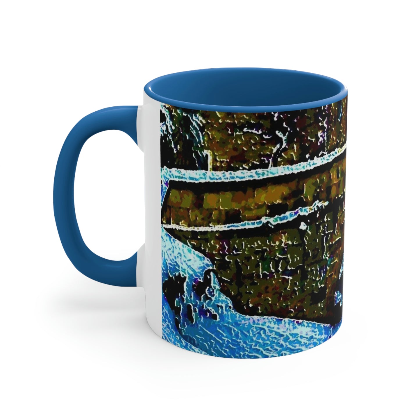 Accent Coffee Mug, 11oz ...  Walikng The Streets & Alleys ... 'Strolling The Canals ... '  ... Original Works  ...