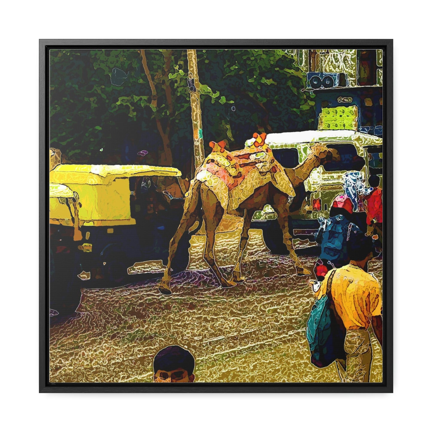 Gallery Canvas Wraps, Square Frame ... "Truckin'-Up-To-Buffalo ... 'Oops - Wrong Country' ... Truckin'-Up-To-New Delll -'E' ... " ... (Delhi, India) ... 5July2007. Original Works ...