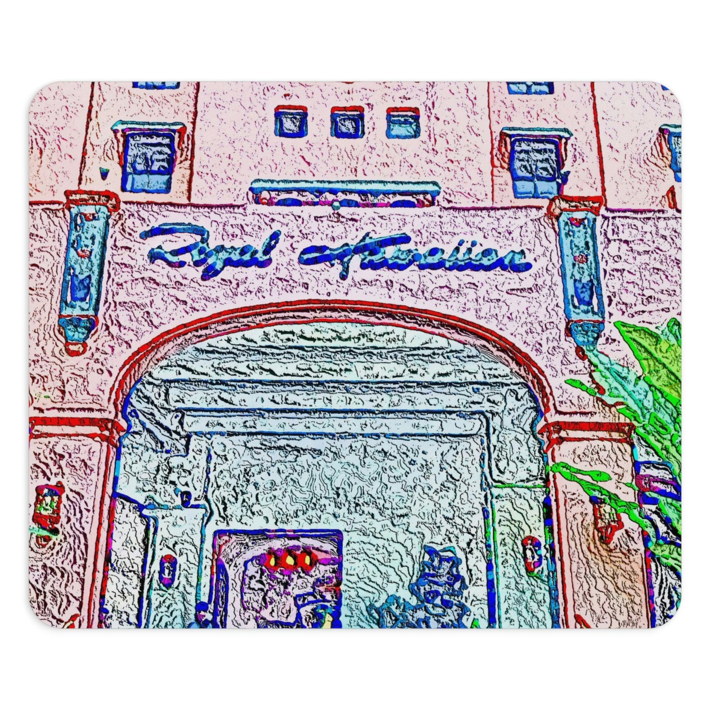 Mouse Pad ... "La Grande Entree" At: 'The Pink Palace' ... The Royal Hawai'ian ... Honolulu, HI ... '27Oct2014' ... Original Works ...