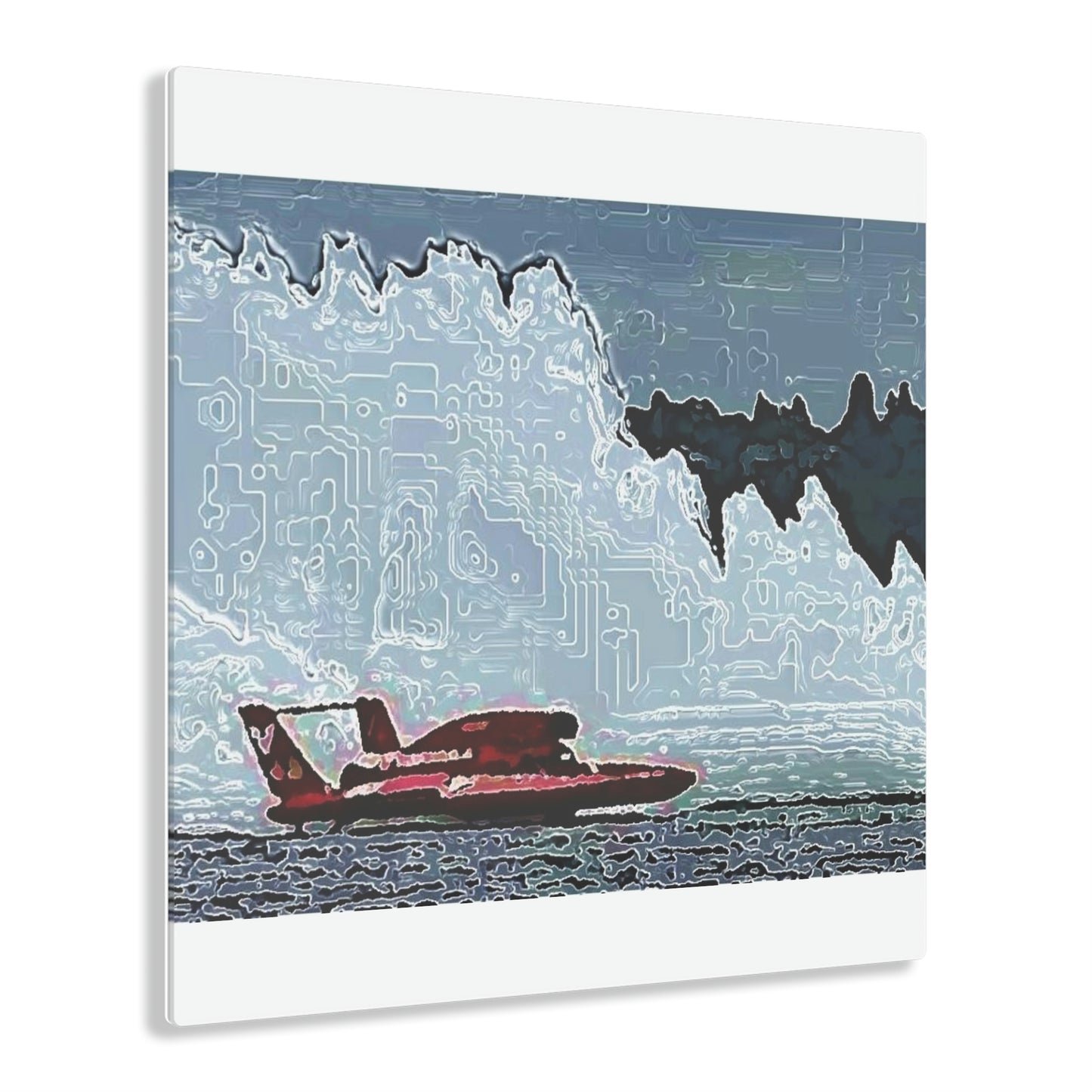 Acrylic Prints ... Seattle Columbia Cup On Lake Washington ... "Dave Wilcox Heads For The Win" ... Associate Gift-Photo ... Original Works ...