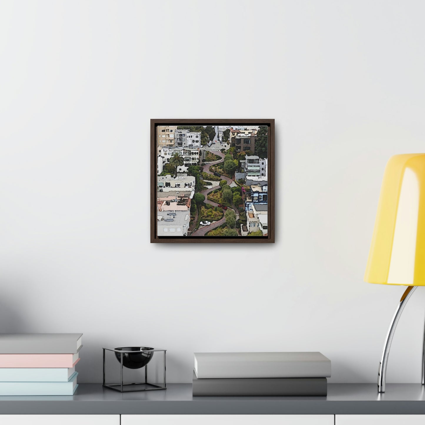 Gallery Canvas Wraps, Square Frame ... A Crazy Street ... 'Eight Winding Curve-Switchbacks' ... "Lombard Street, San Francisco, CA' ... Family Archives: 1970's ... Original Works ...