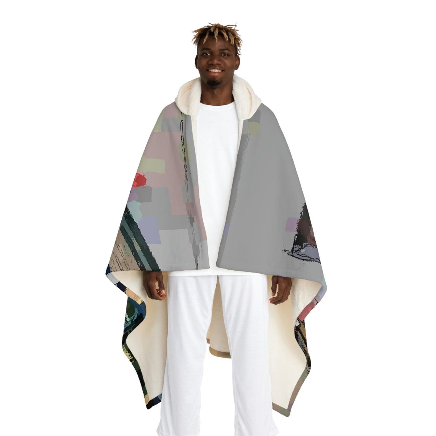 Hooded Sherpa Fleece Blanket ... In-A-Hurry & Stressed? ... Remember: Keep "Clam" ... Clam_Happy ...  'Ivars: Seattle Waterfront' ... Personal Archives ... Original Works ...