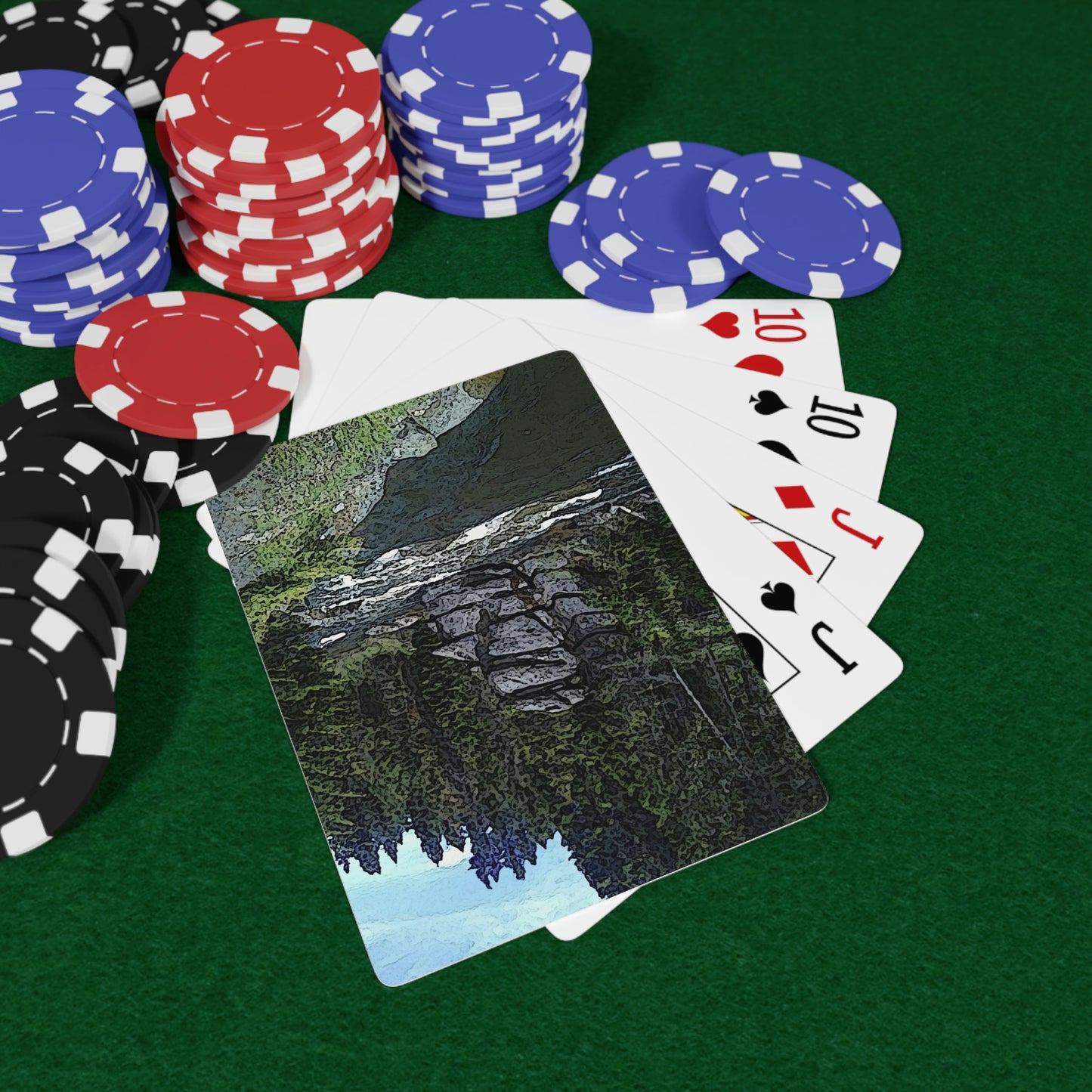 Custom Poker Cards ..."I Am Innocent" ... Tricky-Dick Immortalized ... Nixon Rock: Along The River ... Central Idaho, Summer 2020 ... Original Works ...
