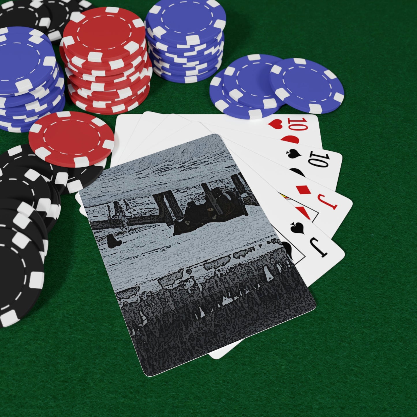Custom Poker Cards ... A Quiet Morning ... "Along The Red River & Nature Preserve Plateau" ... Jan23 ... Original Works ...