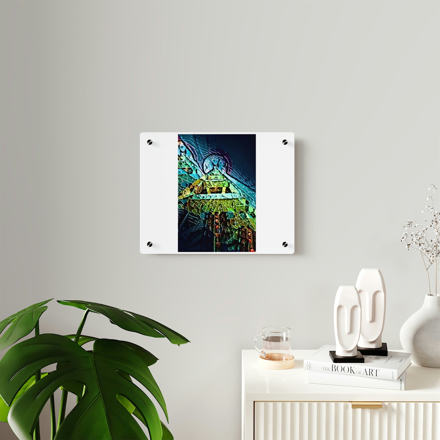 Acrylic Wall Art Panels ... "Seattle's World Fair" ... Below Space Needle 'Looking Up' ... On A Very Rainy Morning (Father's Family Photo). ... Original ...